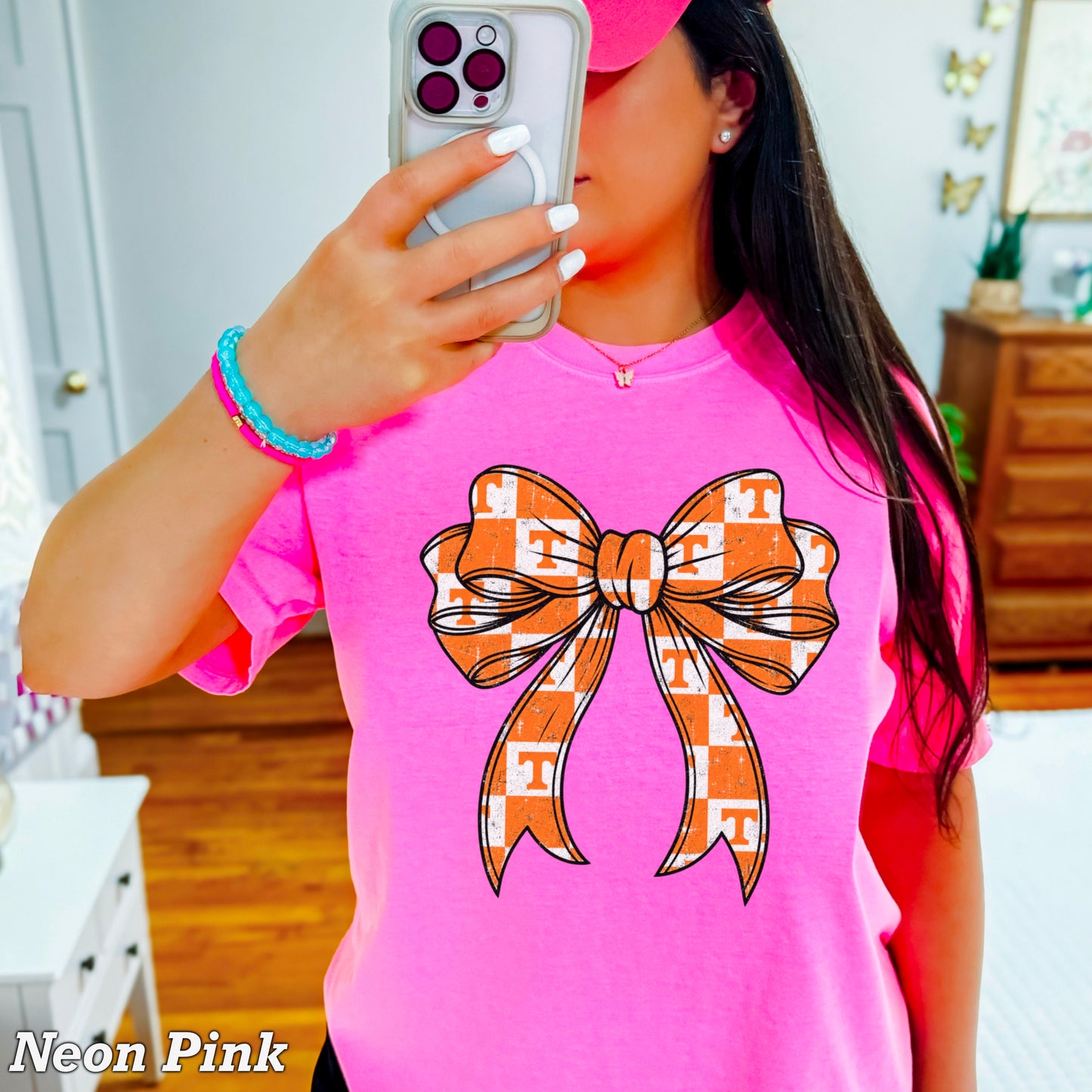 Tennessee Coquette Bow Comfort Color Graphic Tee