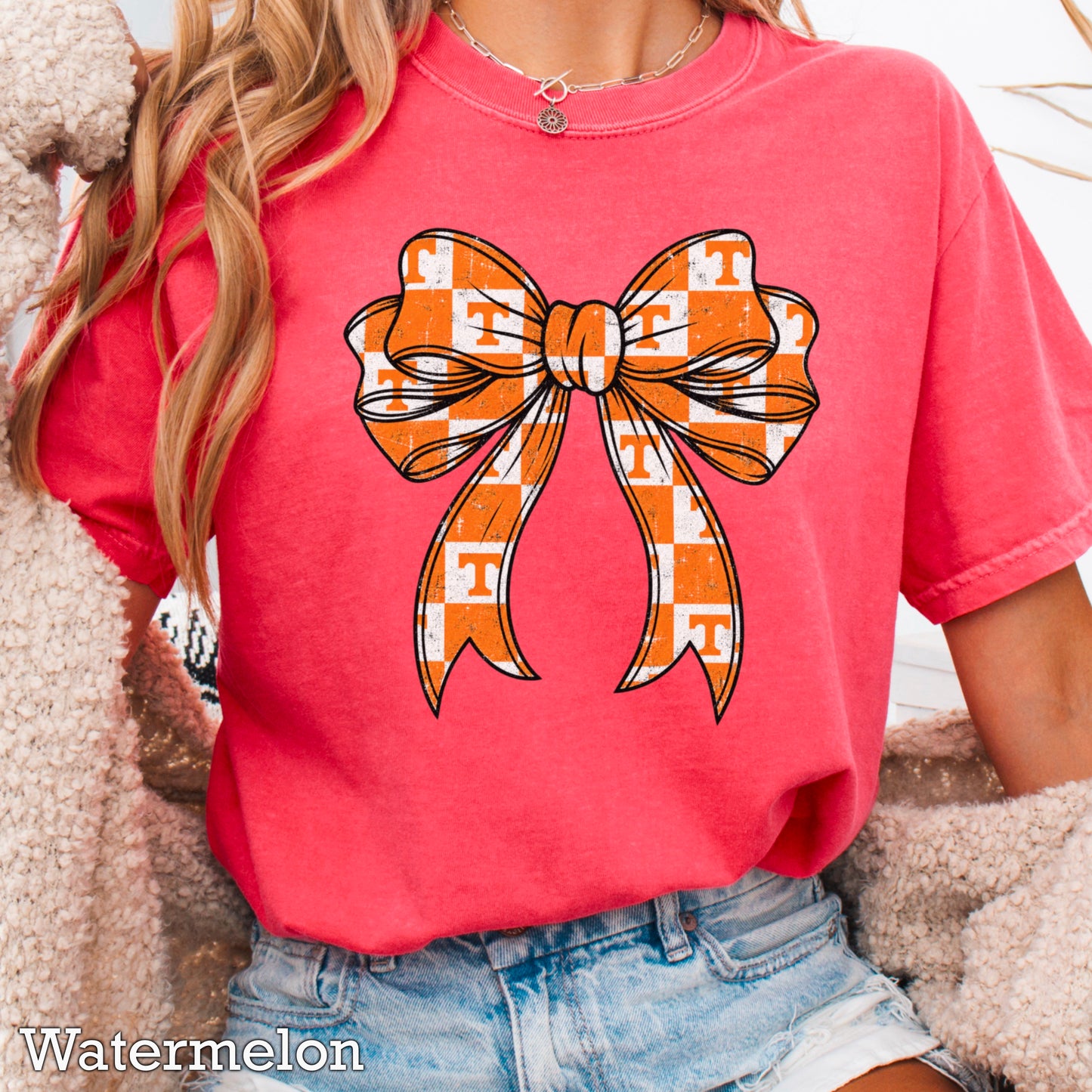 Tennessee Coquette Bow Comfort Color Graphic Tee