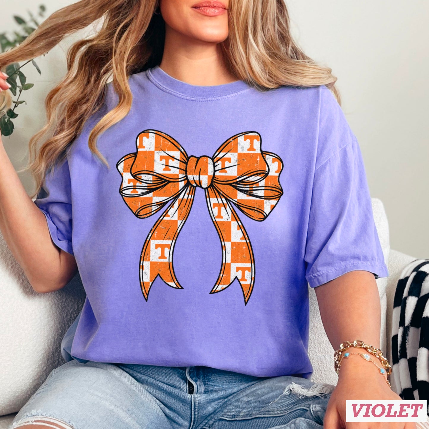 Tennessee Coquette Bow Comfort Color Graphic Tee