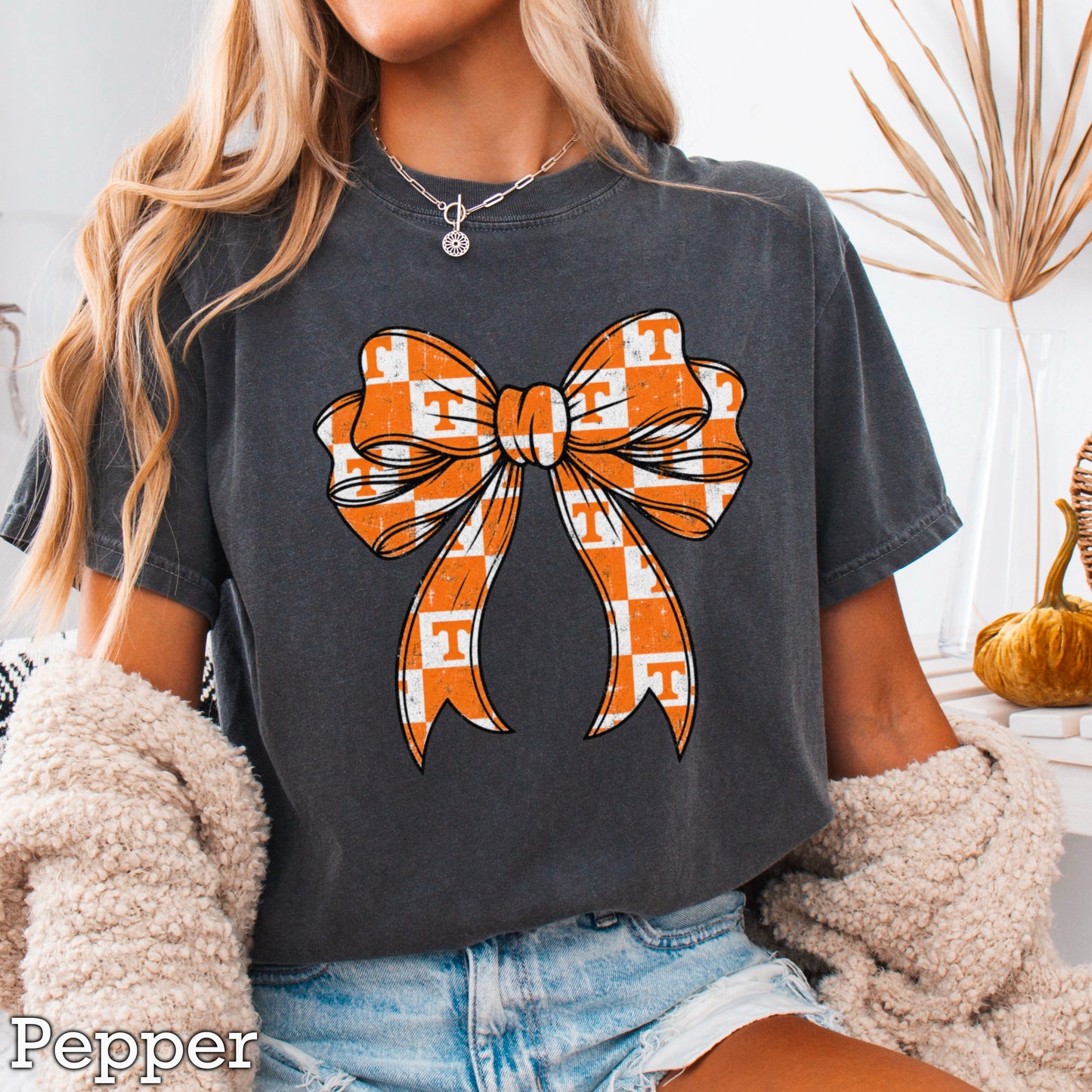 Tennessee Coquette Bow Comfort Color Graphic Tee