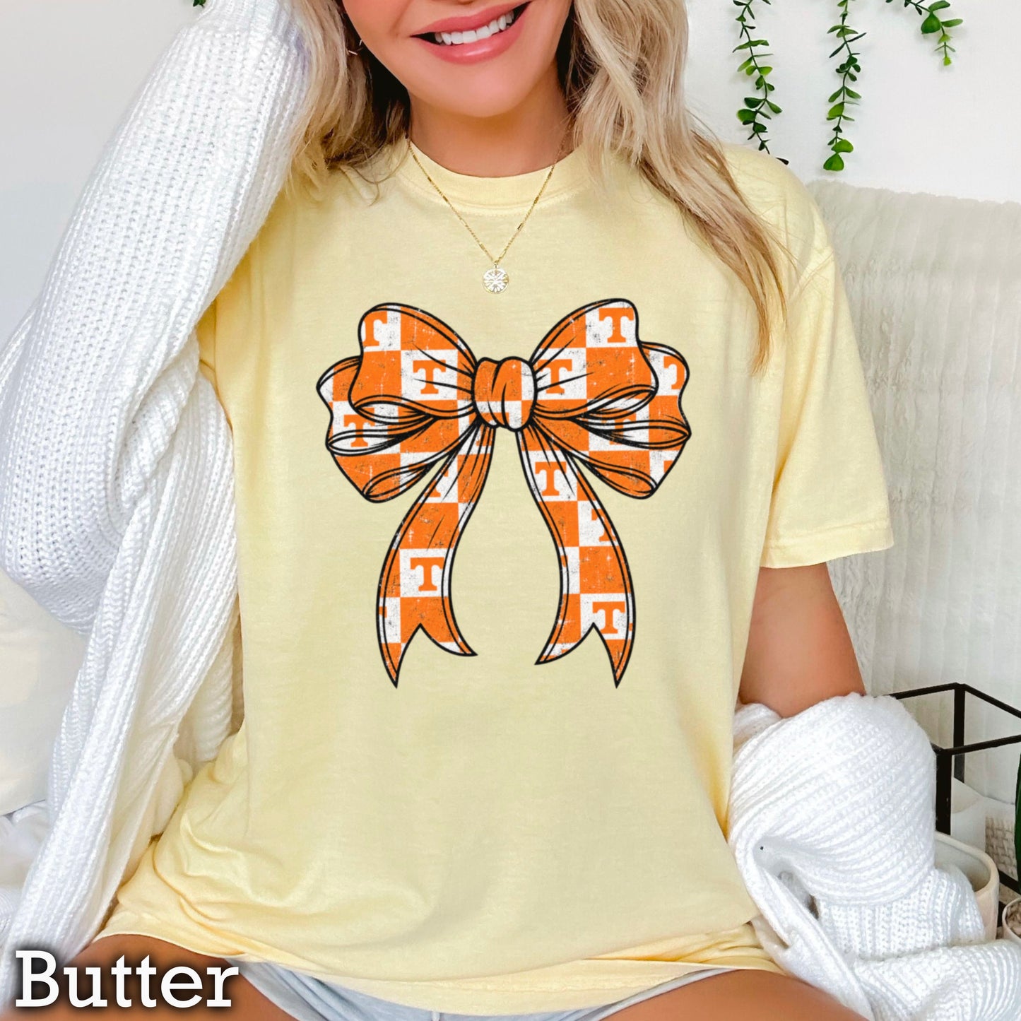 Tennessee Coquette Bow Comfort Color Graphic Tee