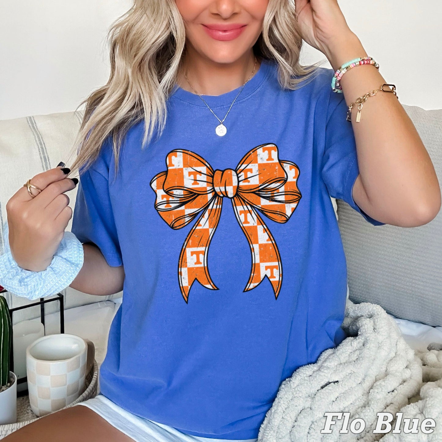 Tennessee Coquette Bow Comfort Color Graphic Tee