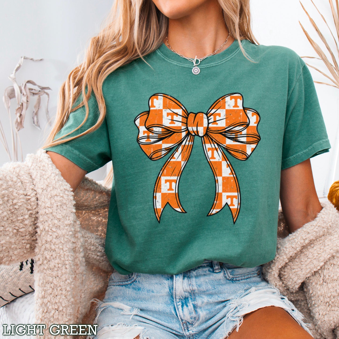 Tennessee Coquette Bow Comfort Color Graphic Tee