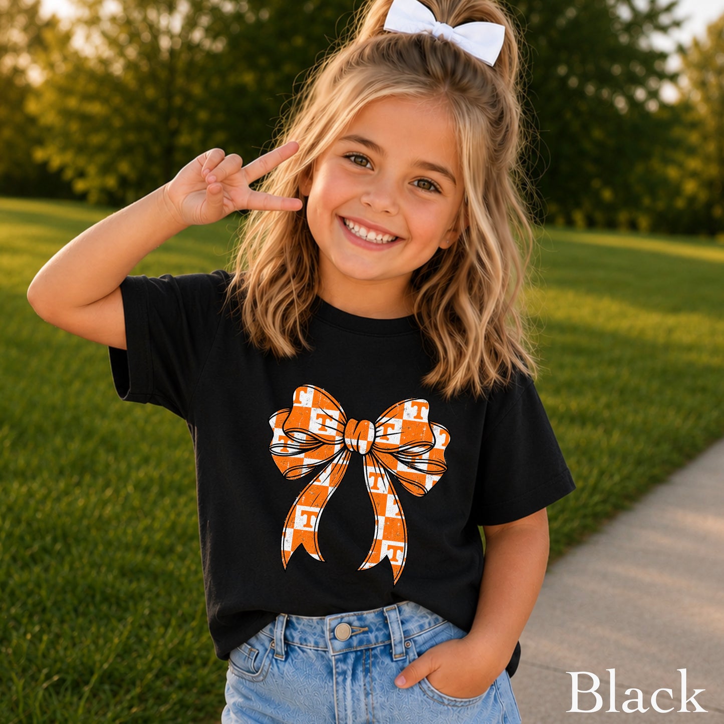 Tennessee Coquette Bow Youth Comfort Color T-Shirt
