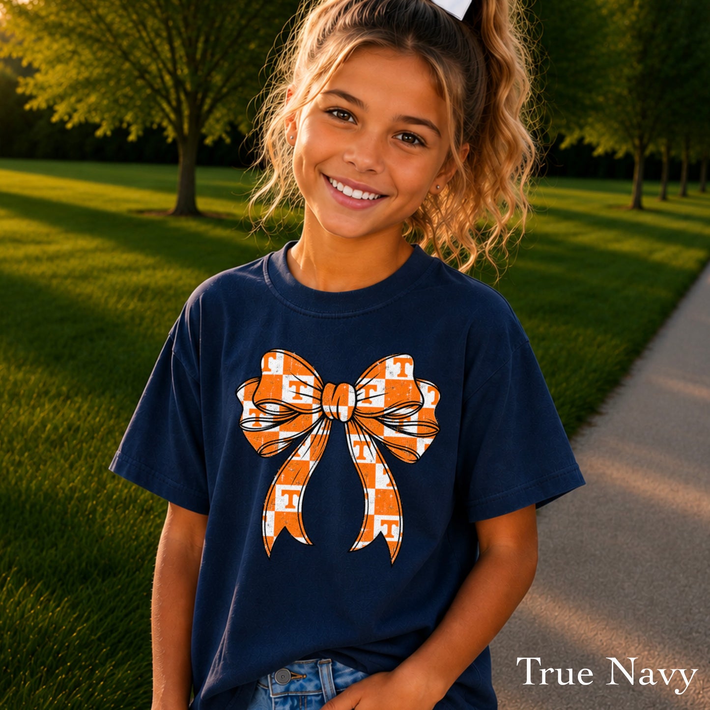 Tennessee Coquette Bow Youth Comfort Color T-Shirt