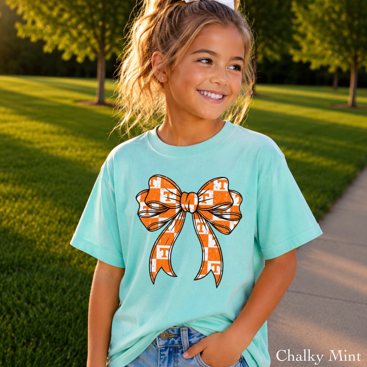 Tennessee Coquette Bow Youth Comfort Color T-Shirt