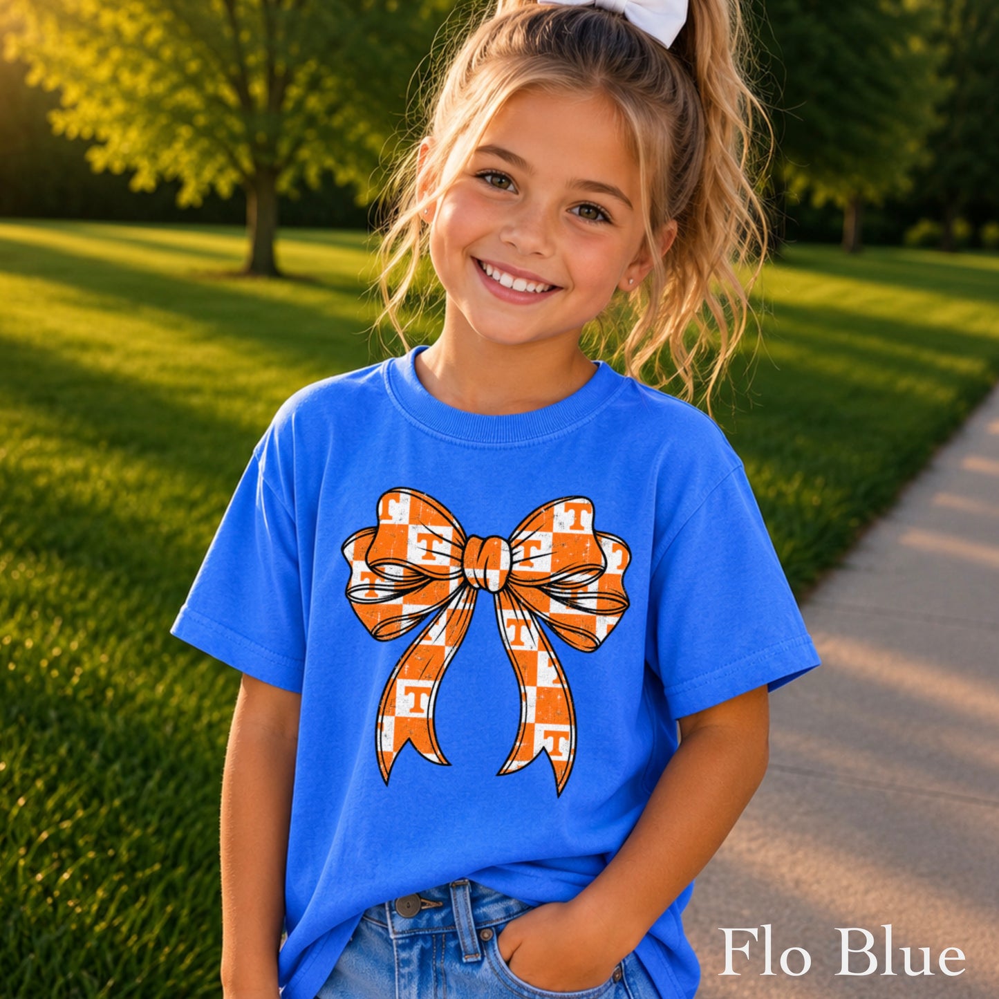 Tennessee Coquette Bow Youth Comfort Color T-Shirt