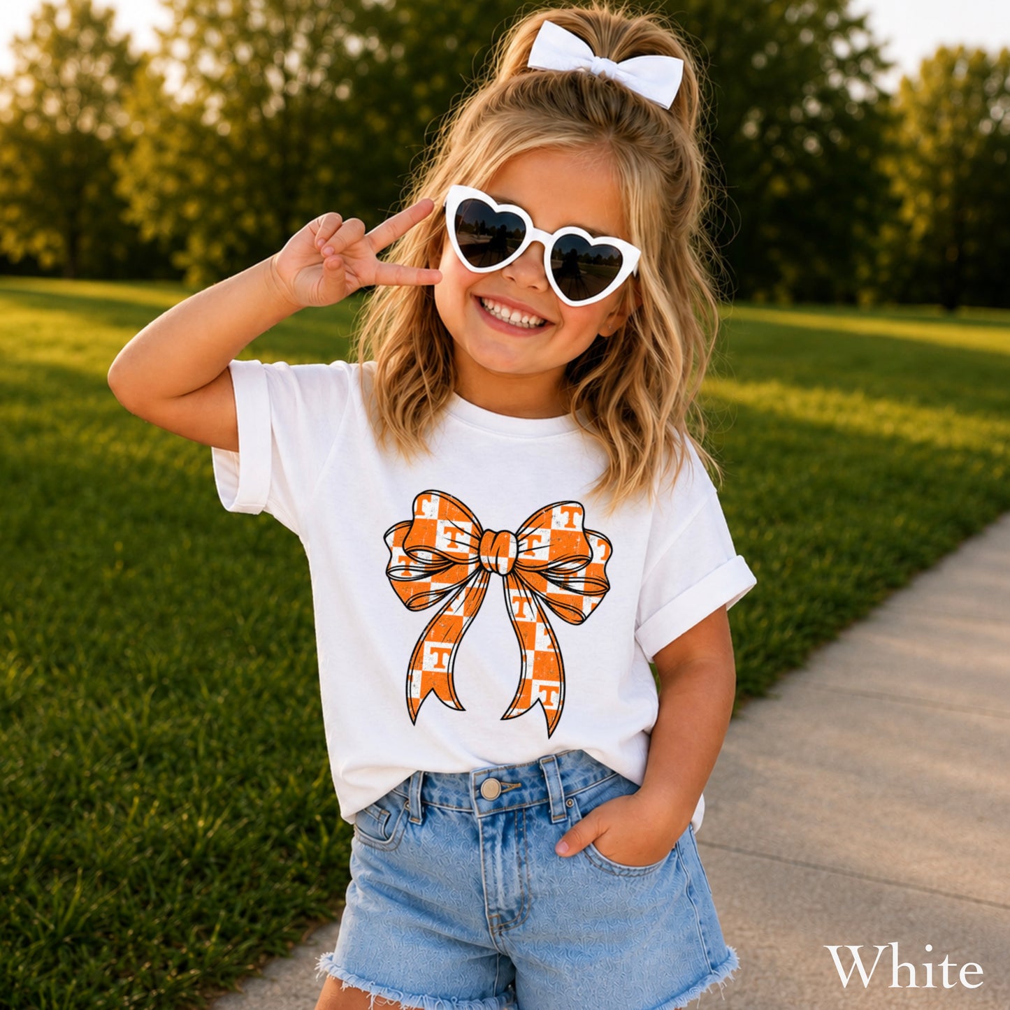 Tennessee Coquette Bow Youth Comfort Color T-Shirt