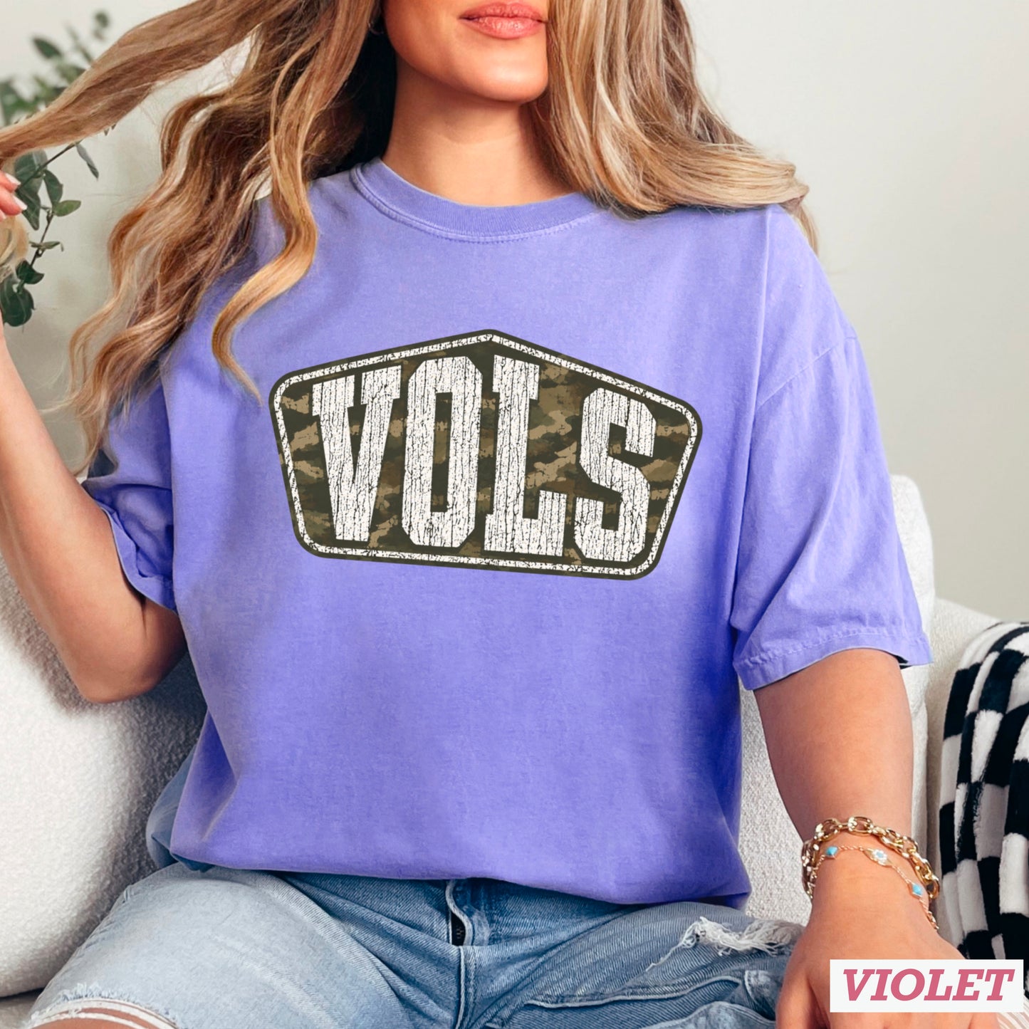 Tennessee Camo Comfort Color Graphic Tee