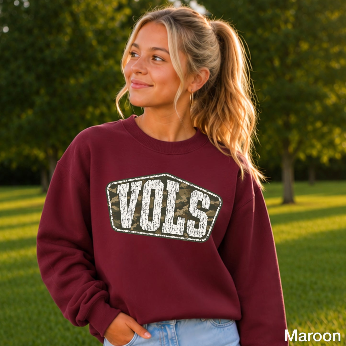 Tennessee Camo Youth Crewneck Sweatshirt