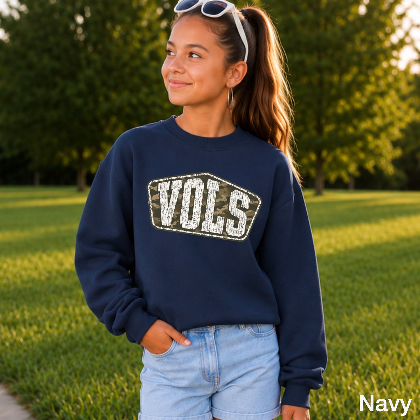 Tennessee Camo Youth Crewneck Sweatshirt
