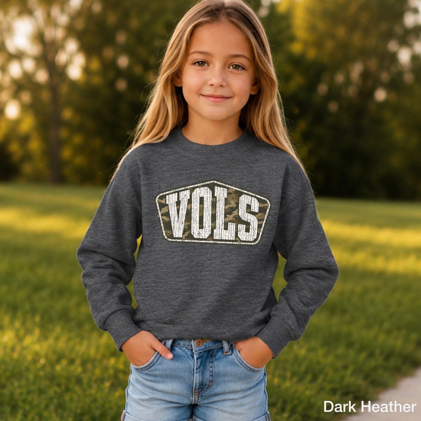 Tennessee Camo Youth Crewneck Sweatshirt