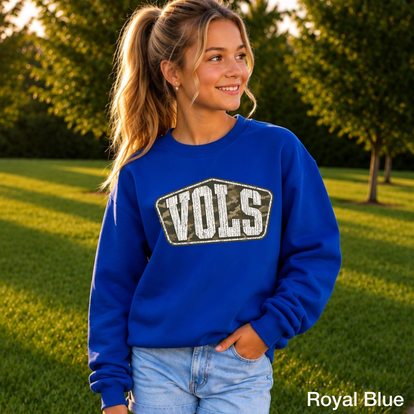 Tennessee Camo Youth Crewneck Sweatshirt