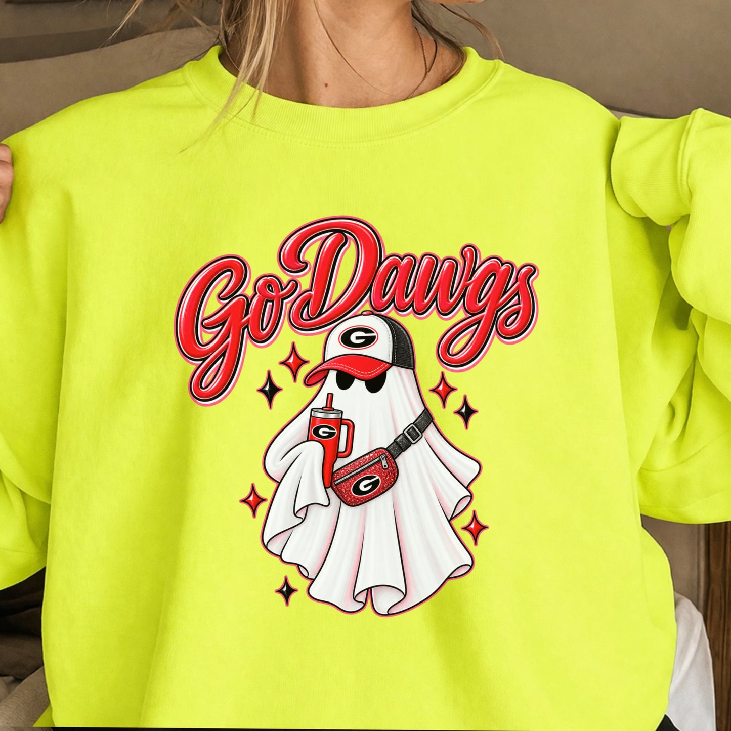 Georgia Halloween Ghost Crewneck Sweatshirt
