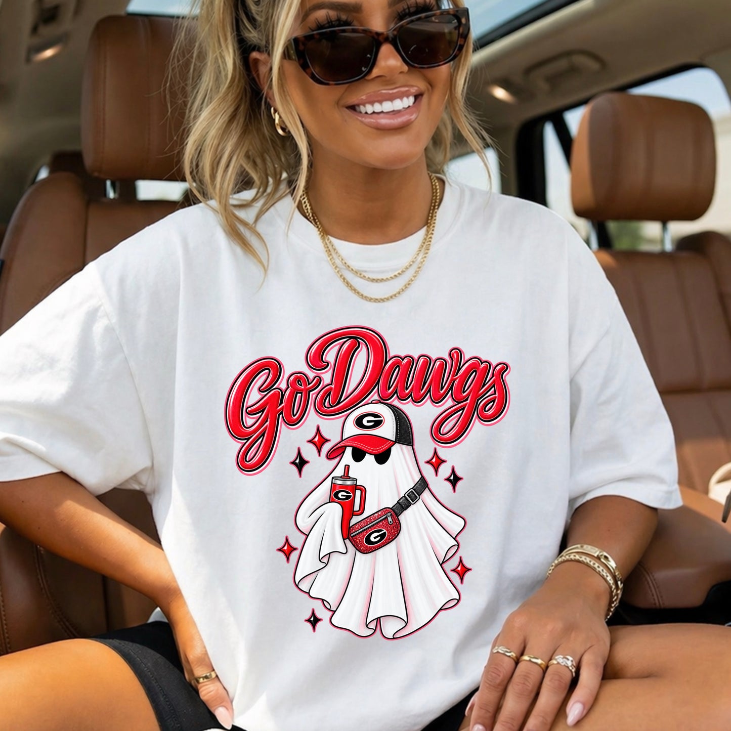 Georgia Halloween Ghost Comfort Color Graphic Tee