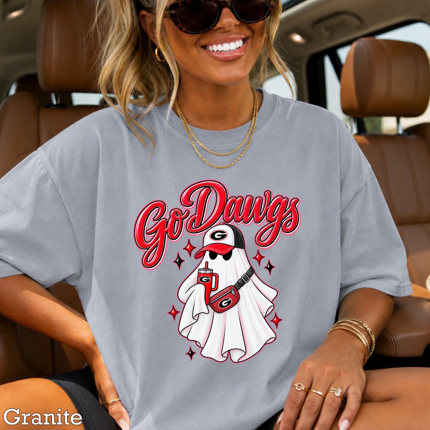 Georgia Halloween Ghost Comfort Color Graphic Tee
