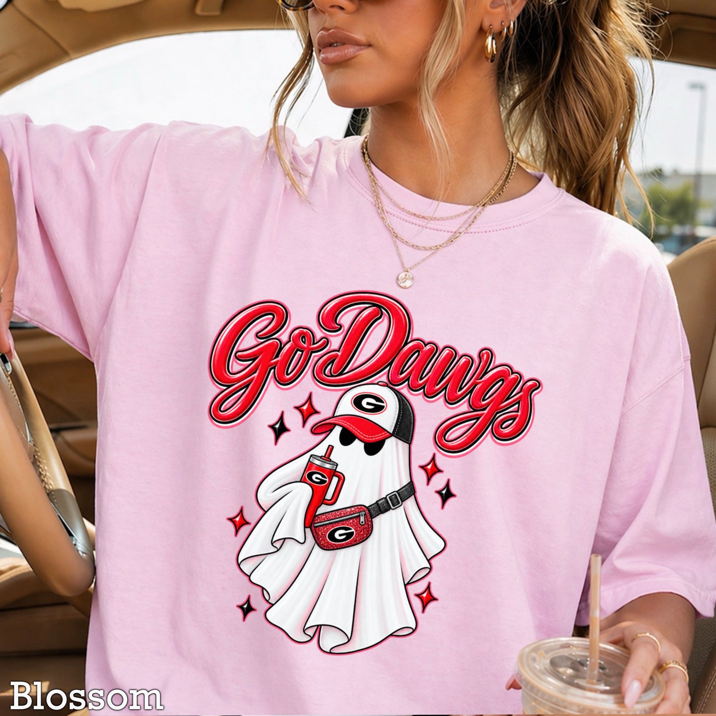 Georgia Halloween Ghost Comfort Color Graphic Tee
