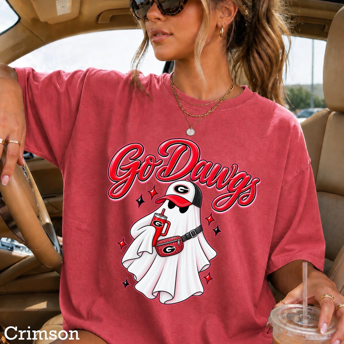 Georgia Halloween Ghost Comfort Color Graphic Tee