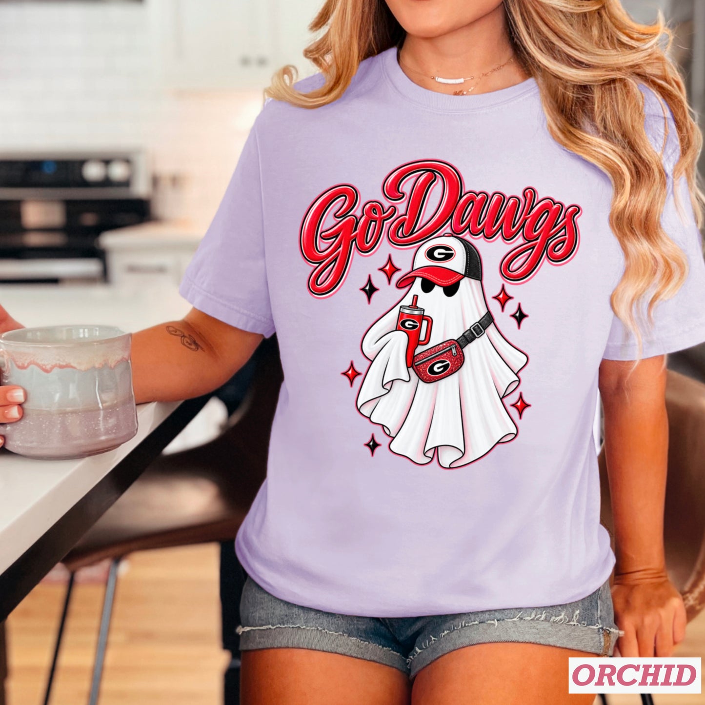 Georgia Halloween Ghost Comfort Color Graphic Tee