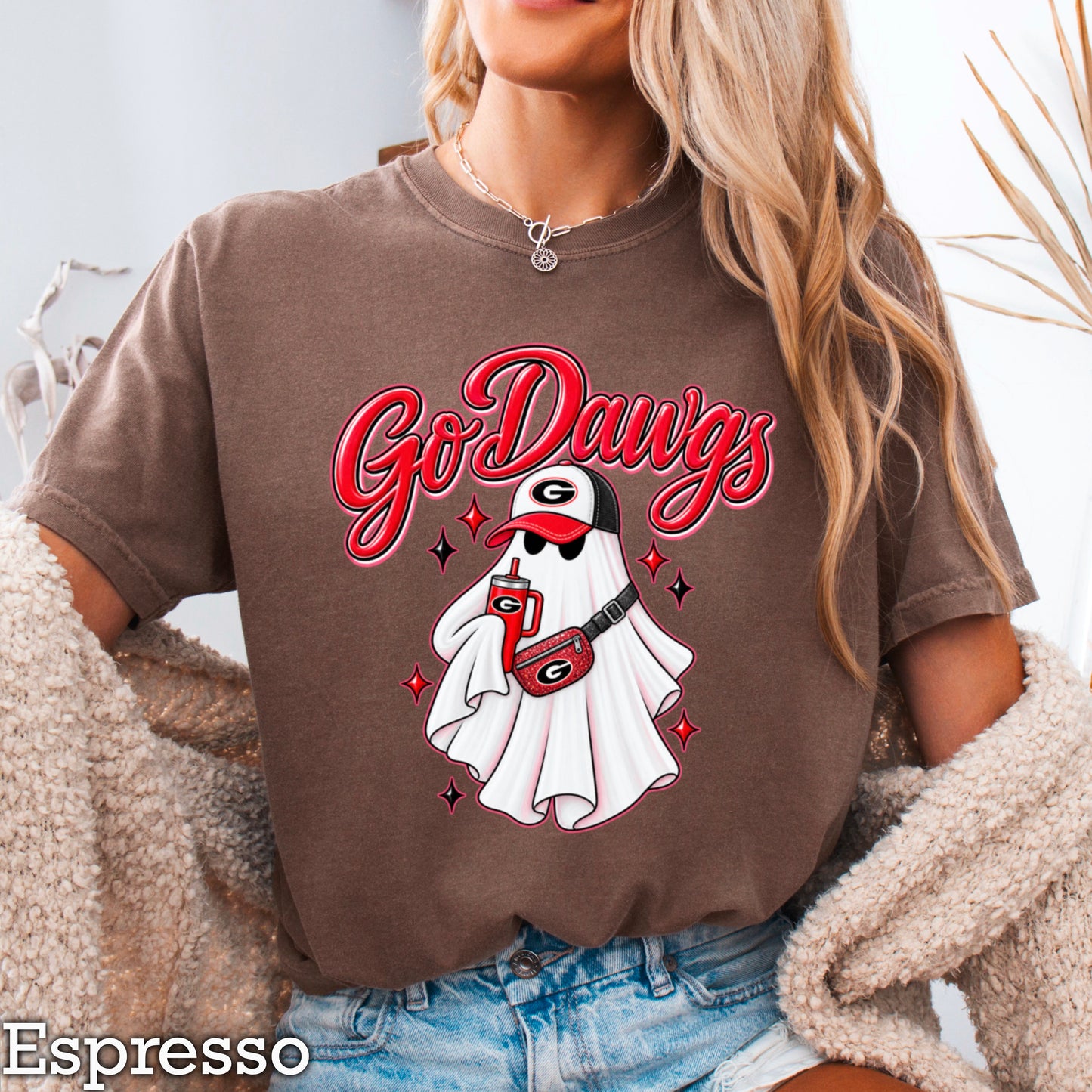 Georgia Halloween Ghost Comfort Color Graphic Tee