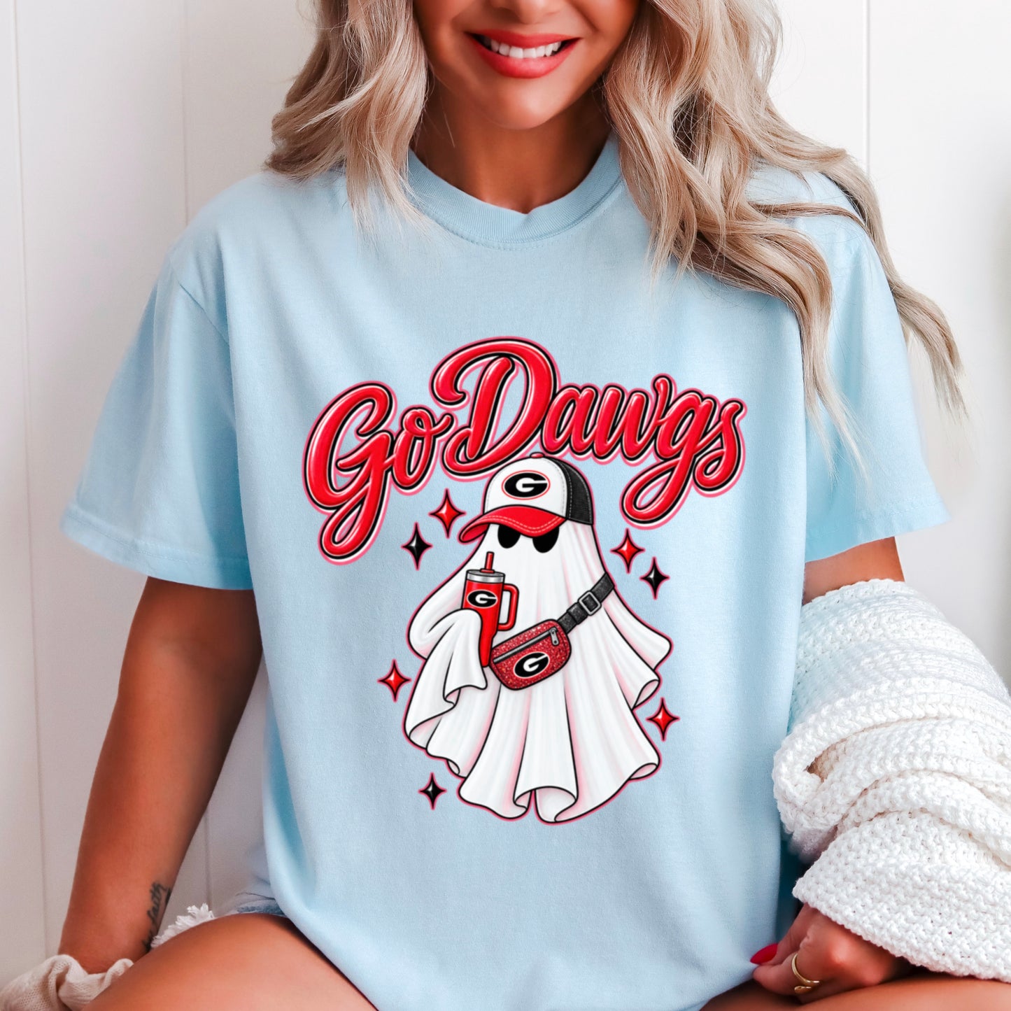 Georgia Halloween Ghost Comfort Color Graphic Tee