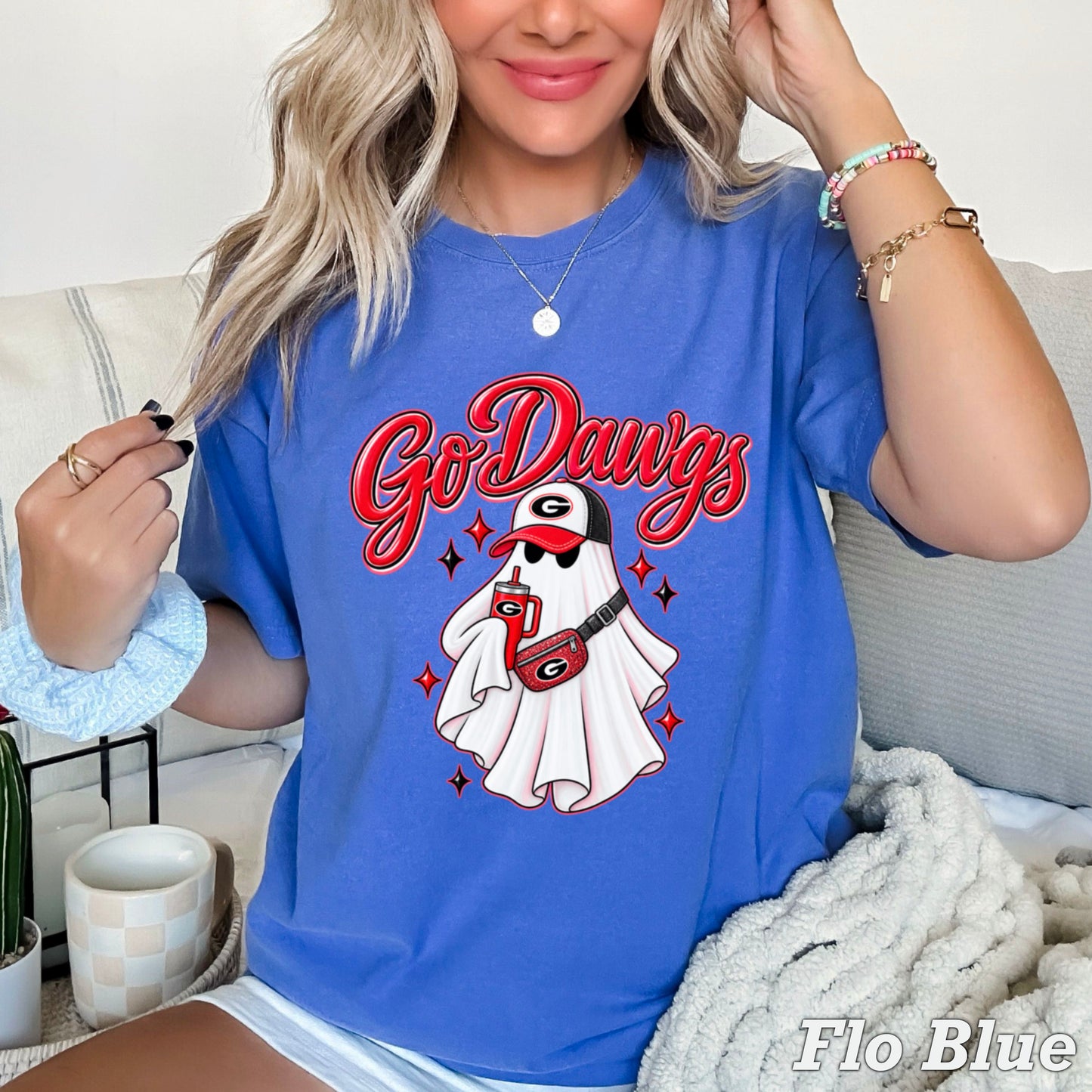 Georgia Halloween Ghost Comfort Color Graphic Tee