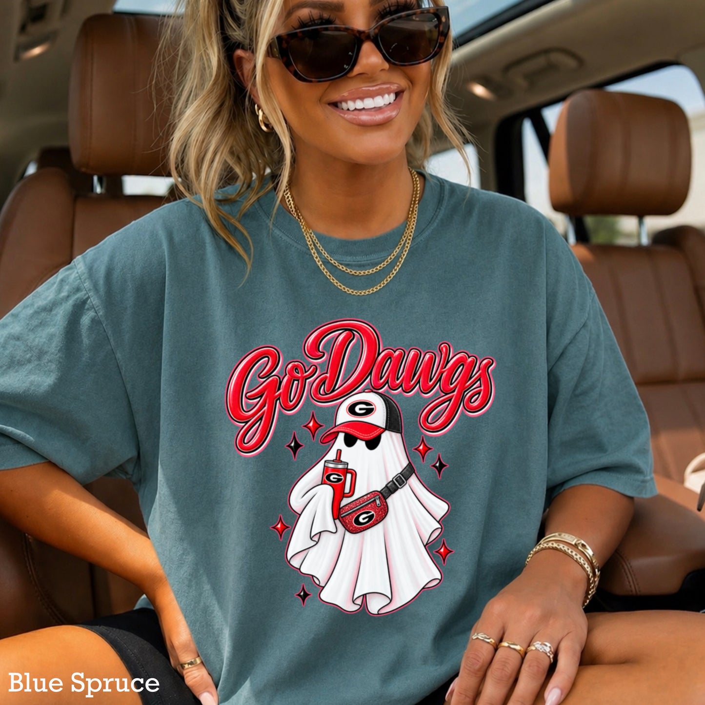 Georgia Halloween Ghost Comfort Color Graphic Tee