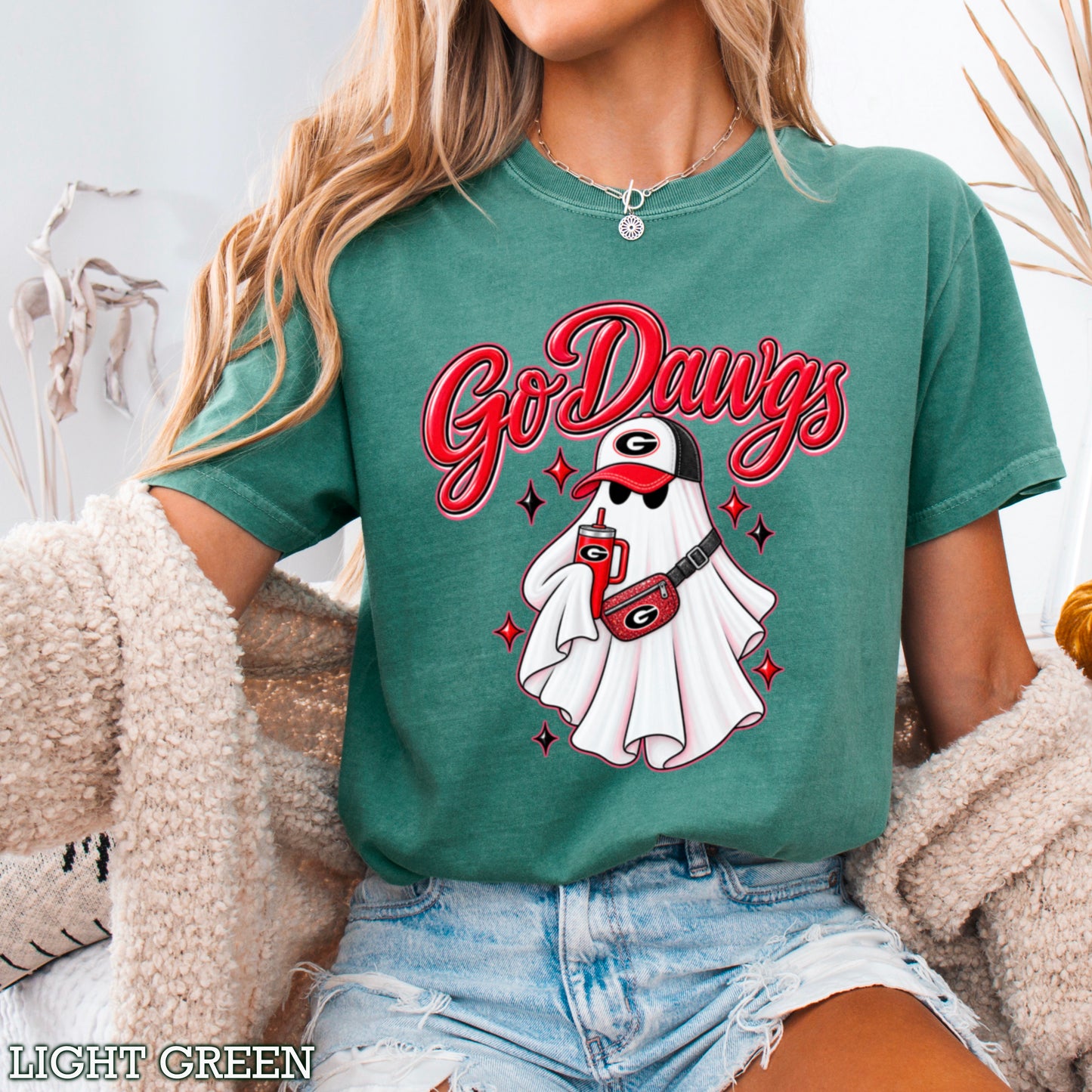 Georgia Halloween Ghost Comfort Color Graphic Tee