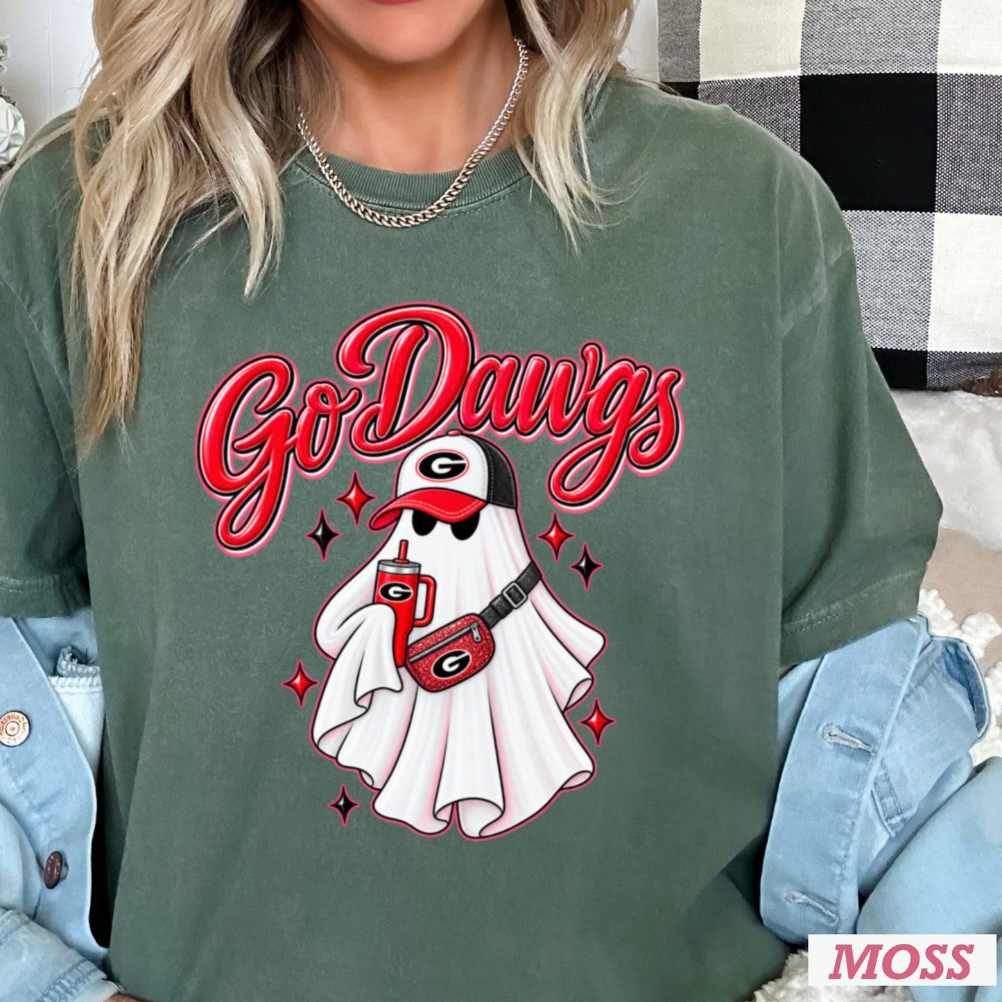 Georgia Halloween Ghost Comfort Color Graphic Tee