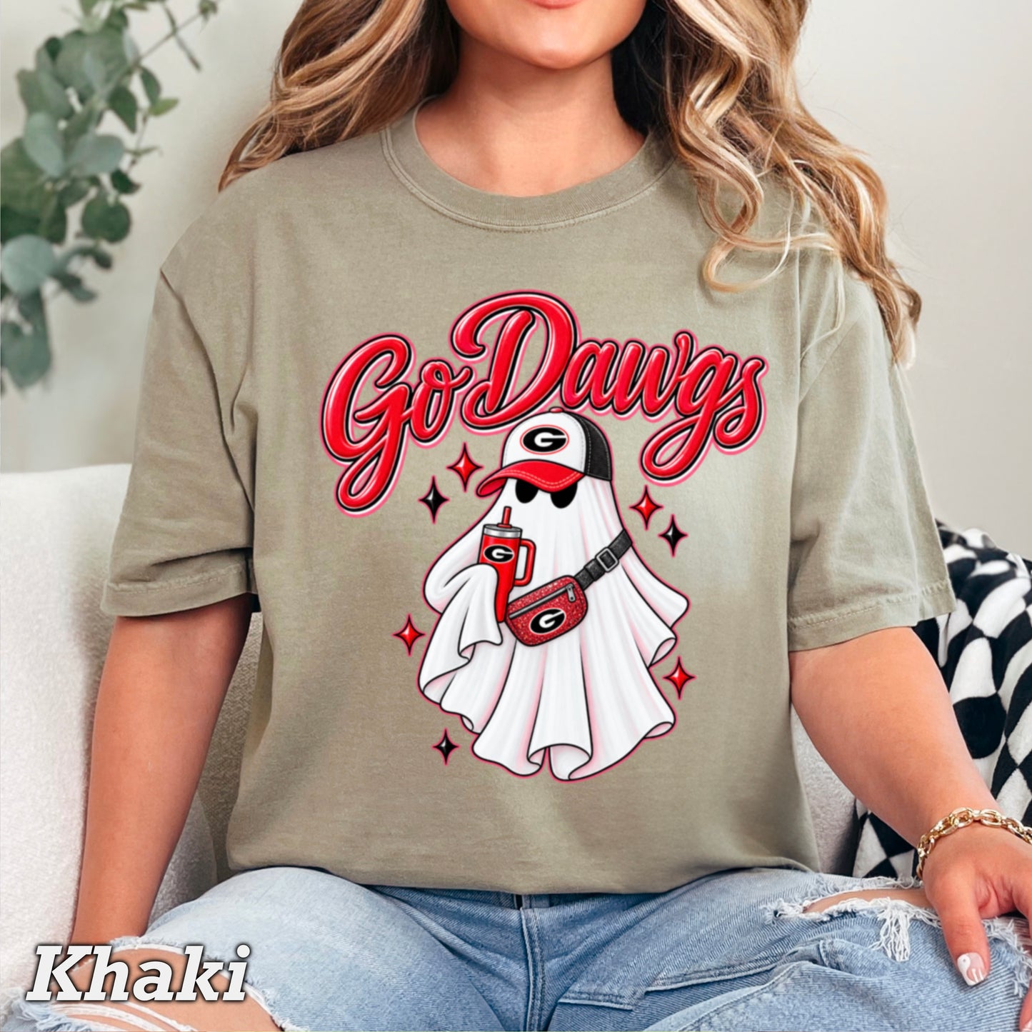 Georgia Halloween Ghost Comfort Color Graphic Tee