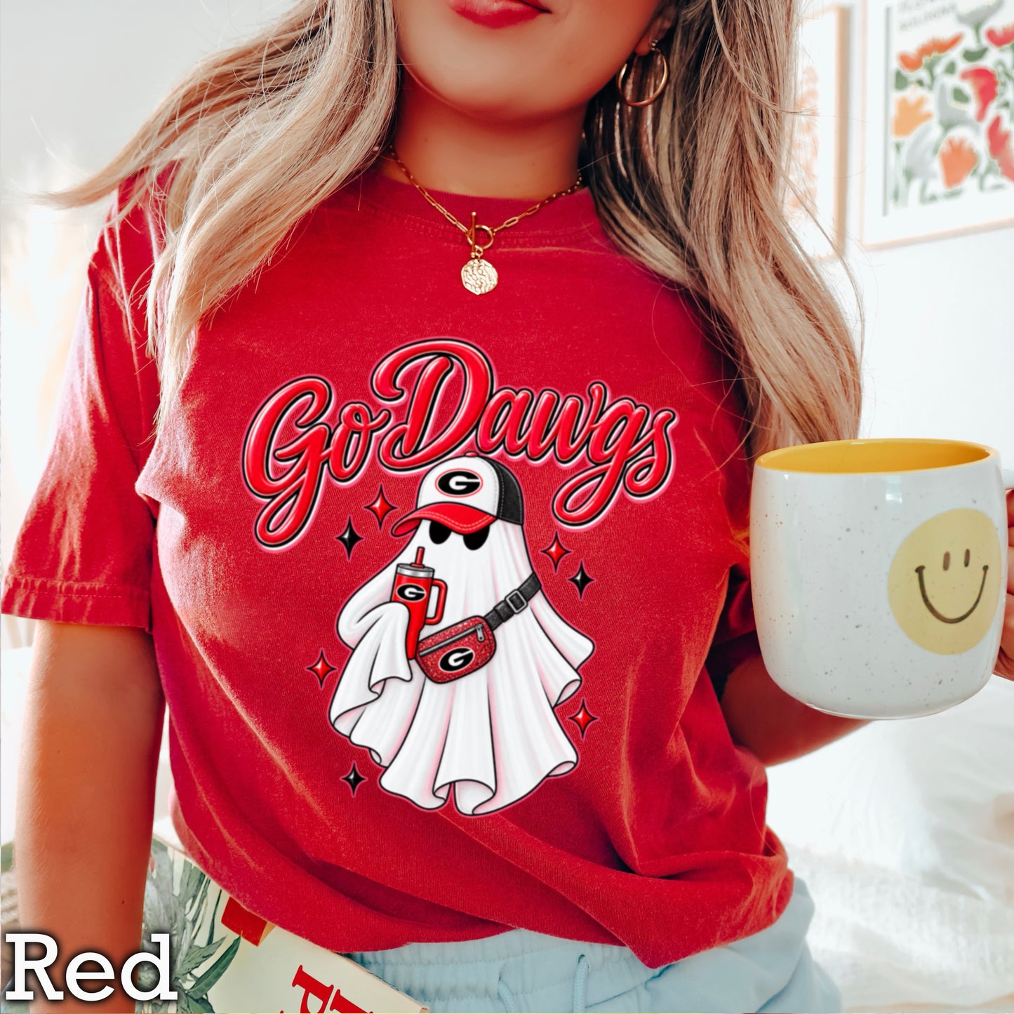 Georgia Halloween Ghost Comfort Color Graphic Tee
