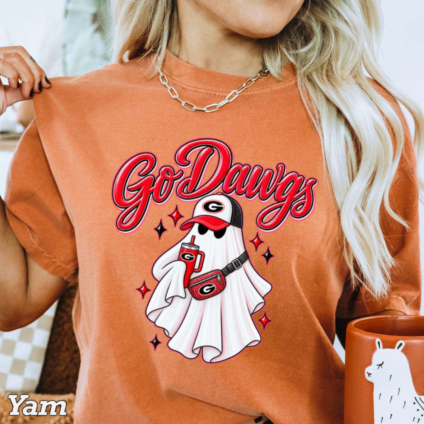 Georgia Halloween Ghost Comfort Color Graphic Tee