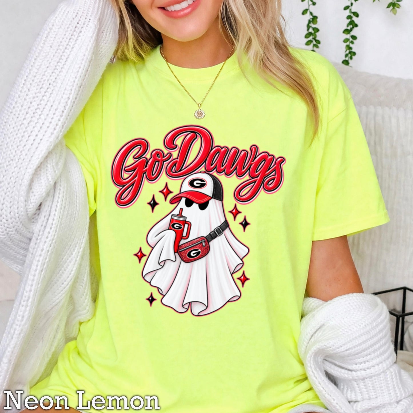 Georgia Halloween Ghost Comfort Color Graphic Tee