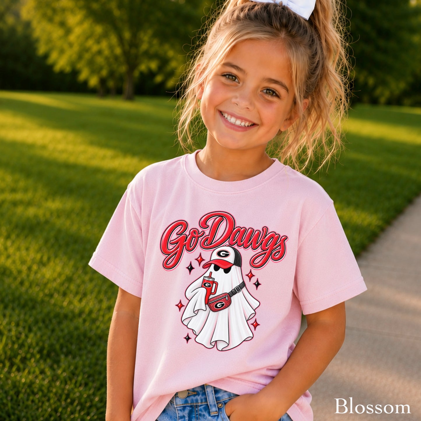 Georgia Halloween Ghost Youth Comfort Color T-Shirt