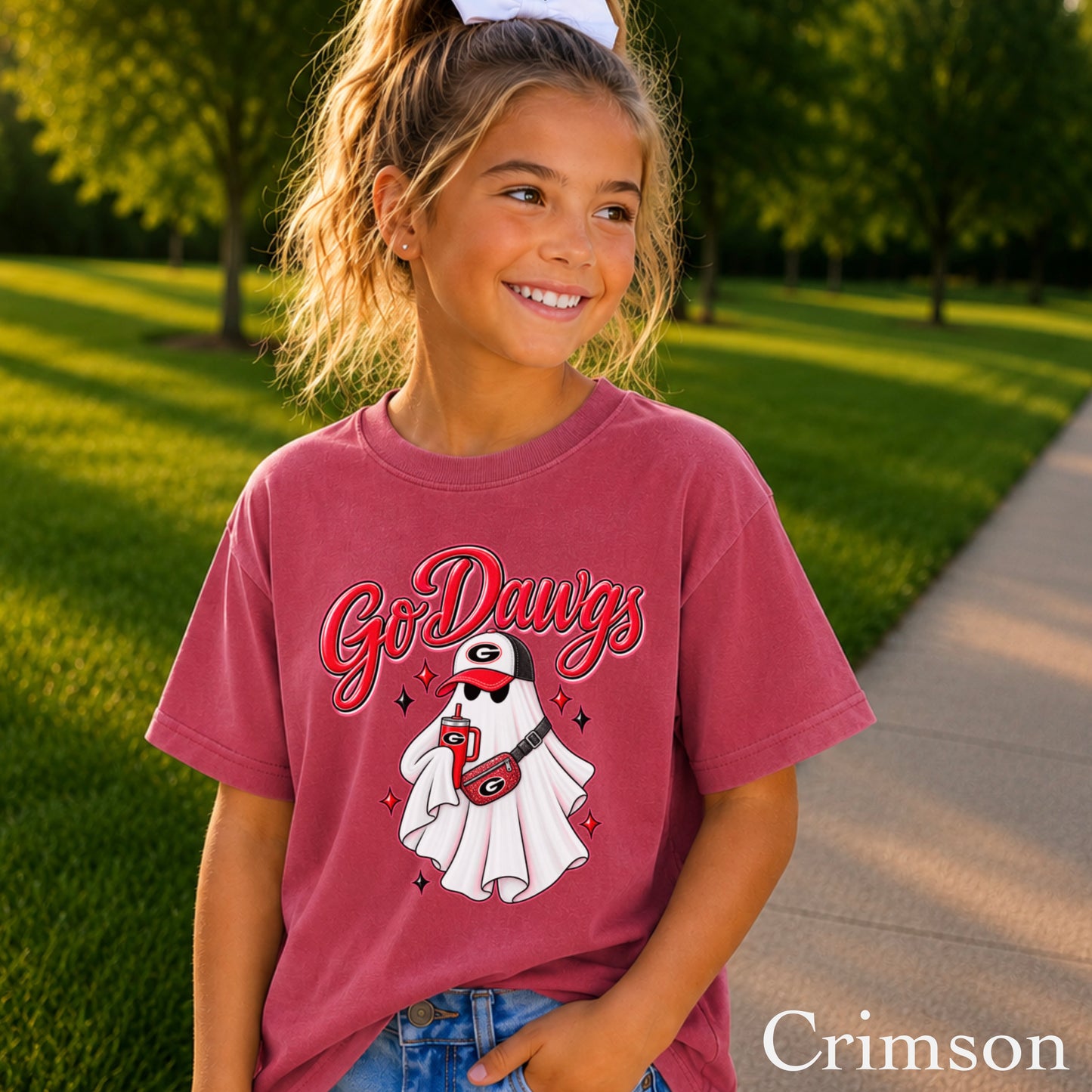 Georgia Halloween Ghost Youth Comfort Color T-Shirt