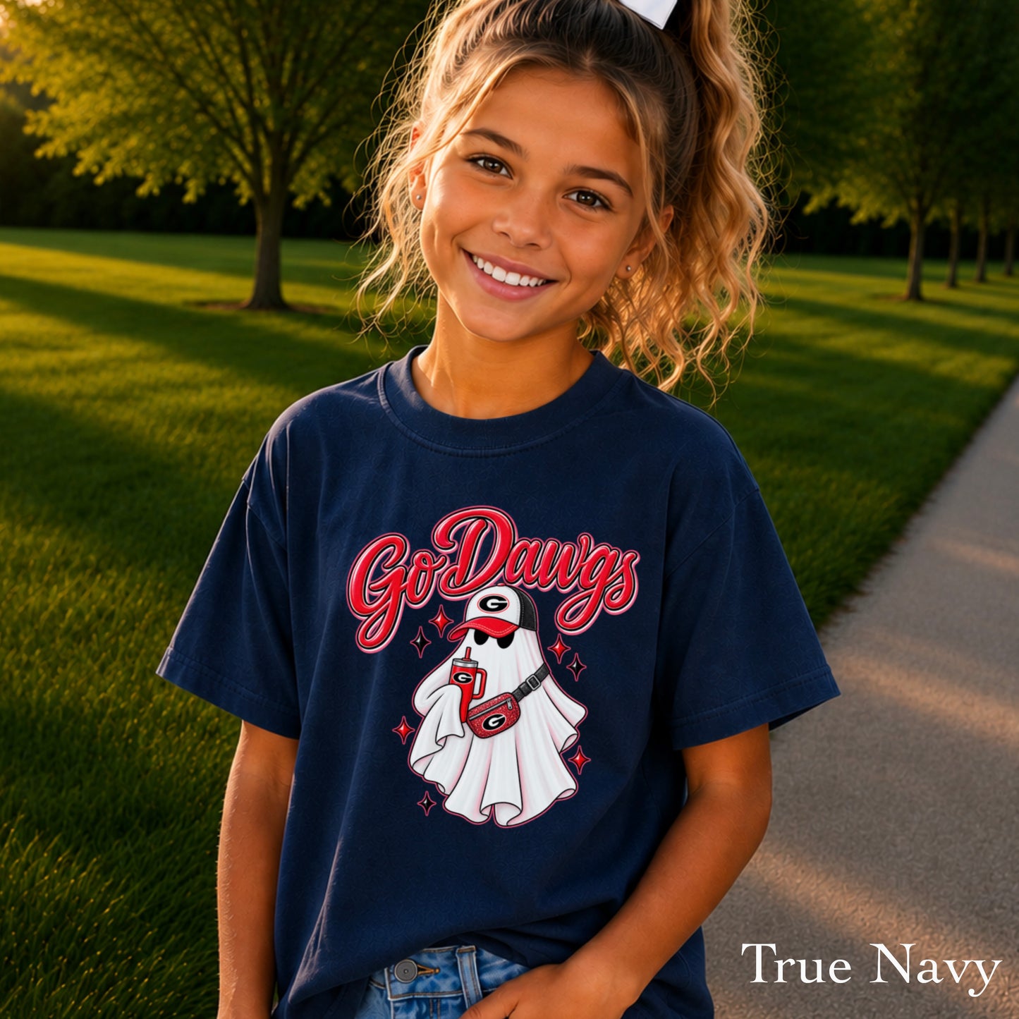 Georgia Halloween Ghost Youth Comfort Color T-Shirt