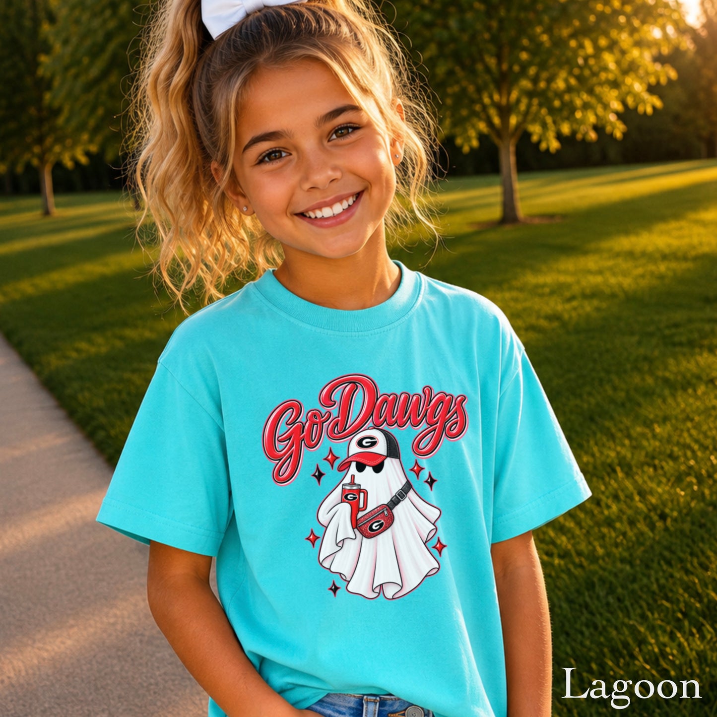 Georgia Halloween Ghost Youth Comfort Color T-Shirt