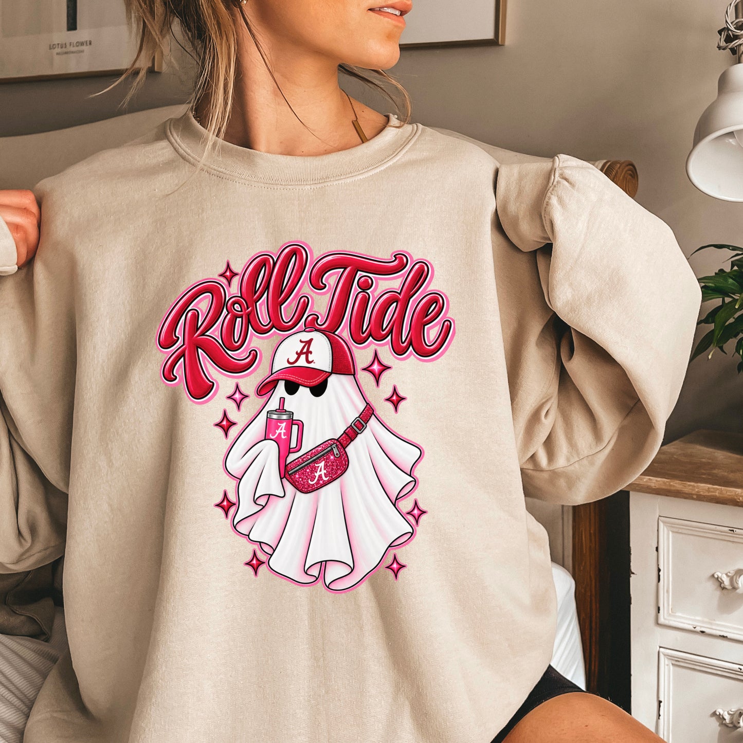 Alabama Halloween Ghost Crewneck Sweatshirt