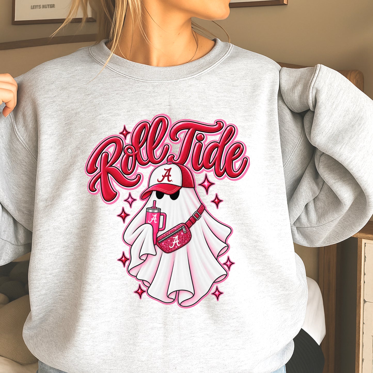 Alabama Halloween Ghost Crewneck Sweatshirt