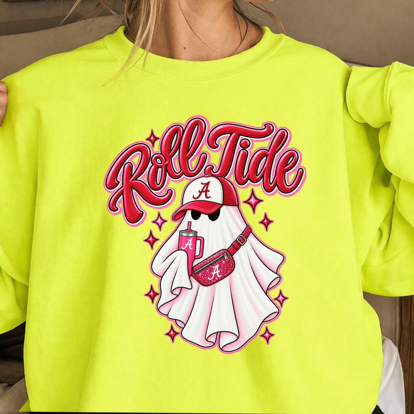 Alabama Halloween Ghost Crewneck Sweatshirt