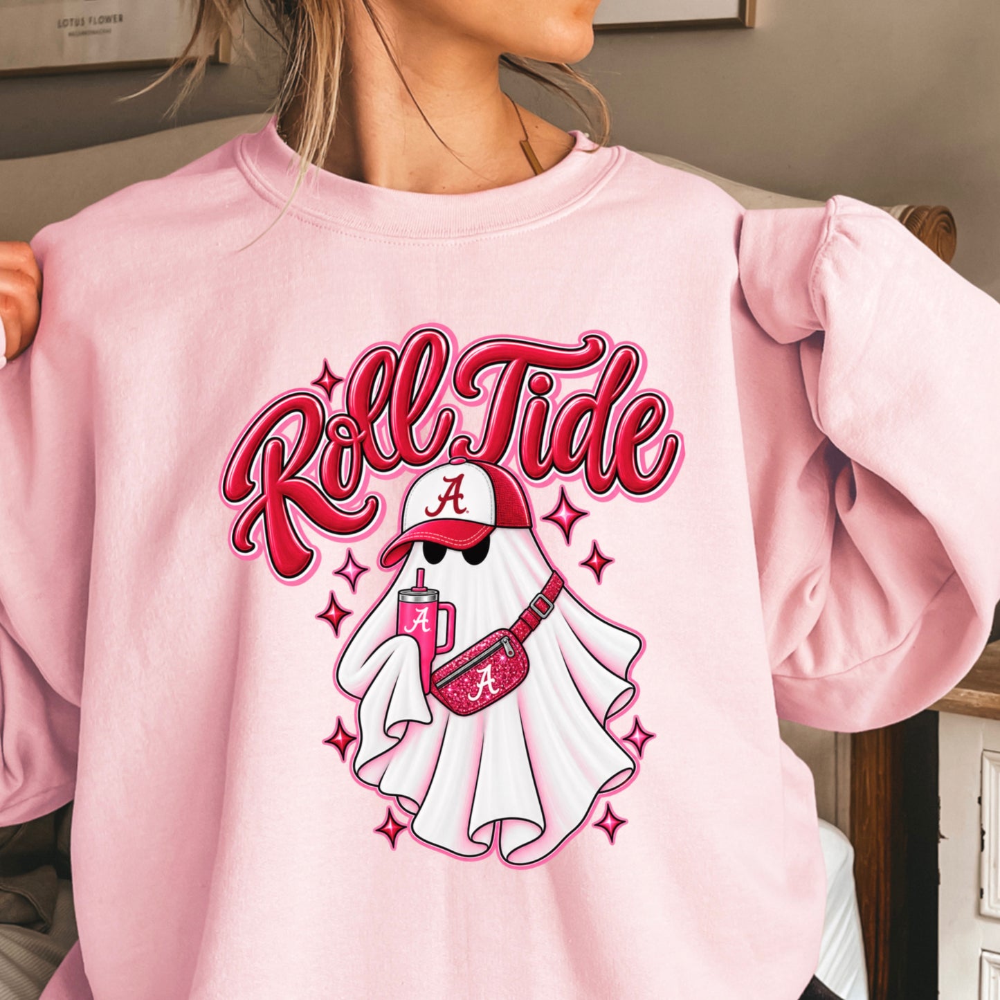 Alabama Halloween Ghost Crewneck Sweatshirt