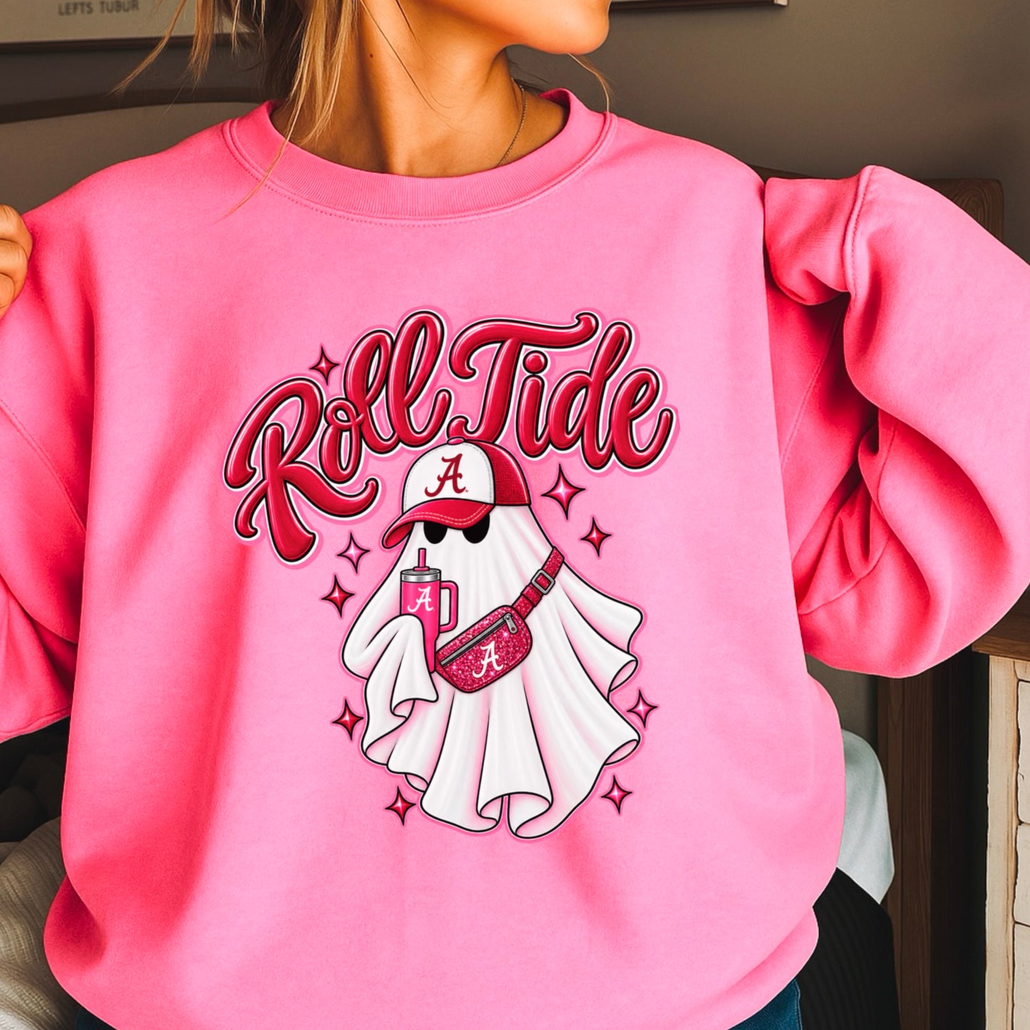Alabama Halloween Ghost Crewneck Sweatshirt