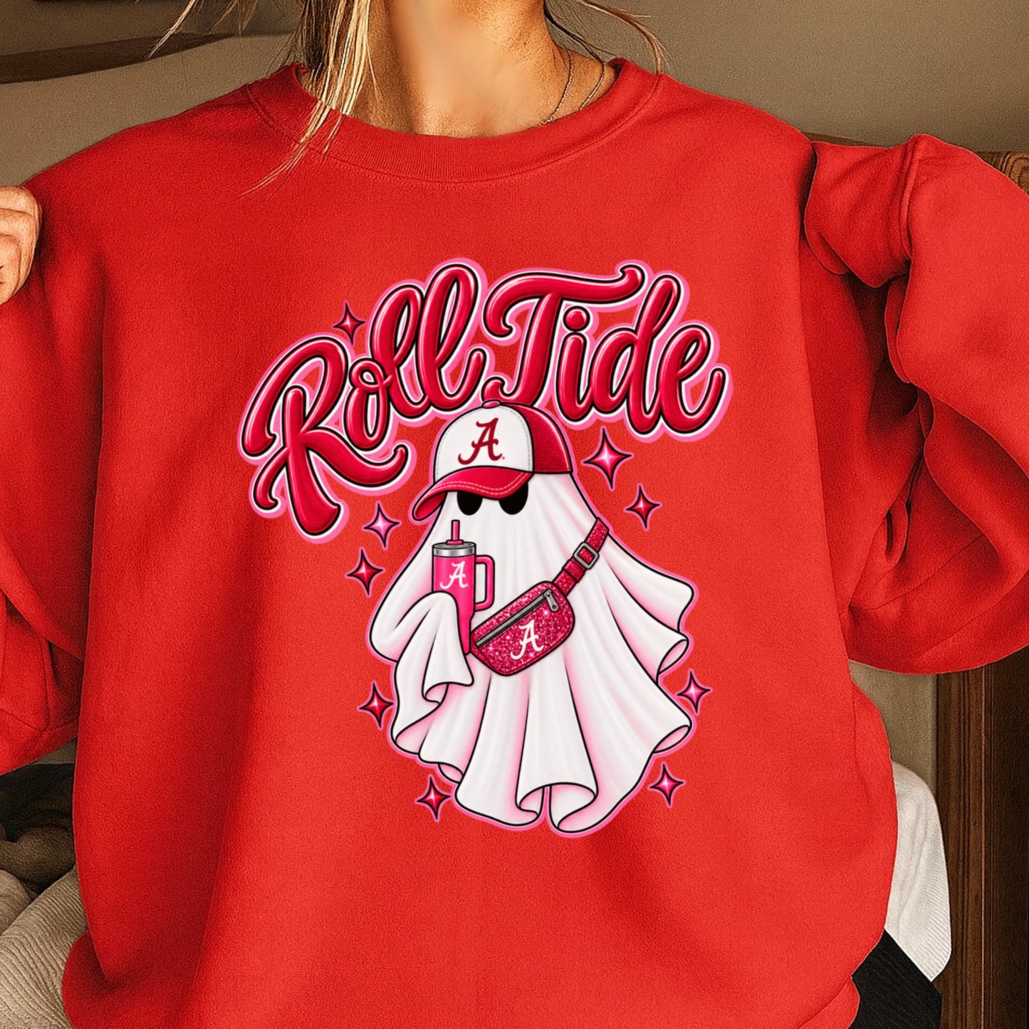 Alabama Halloween Ghost Crewneck Sweatshirt