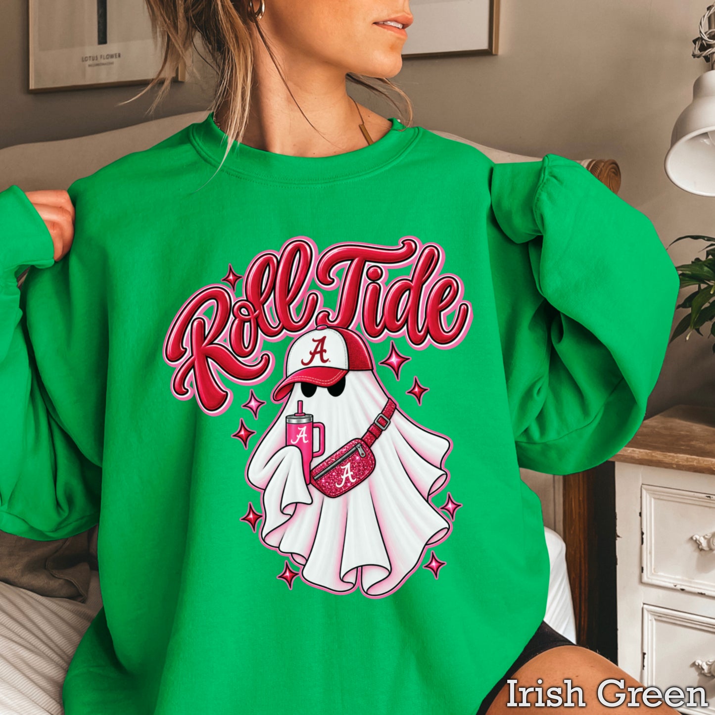 Alabama Halloween Ghost Crewneck Sweatshirt