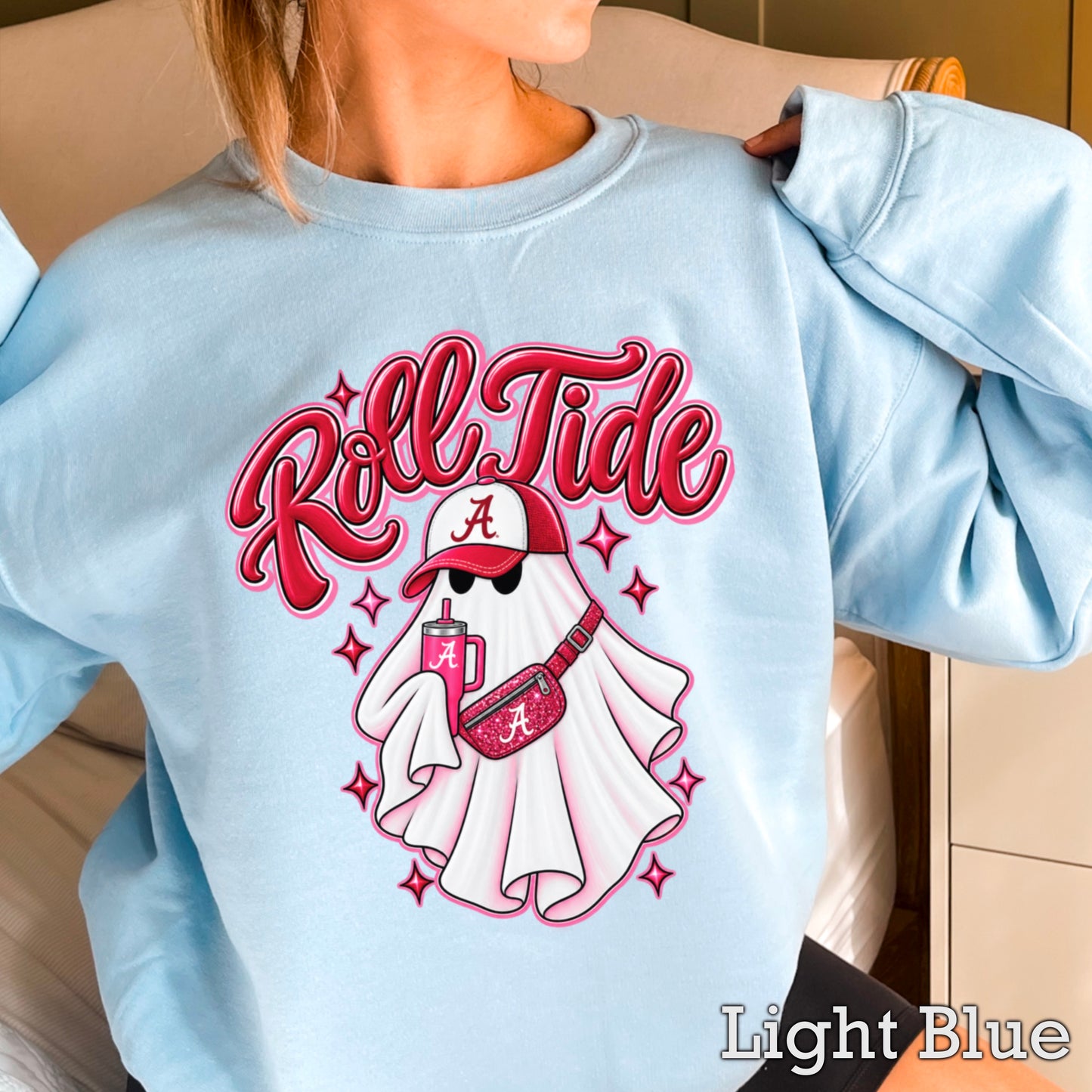 Alabama Halloween Ghost Crewneck Sweatshirt