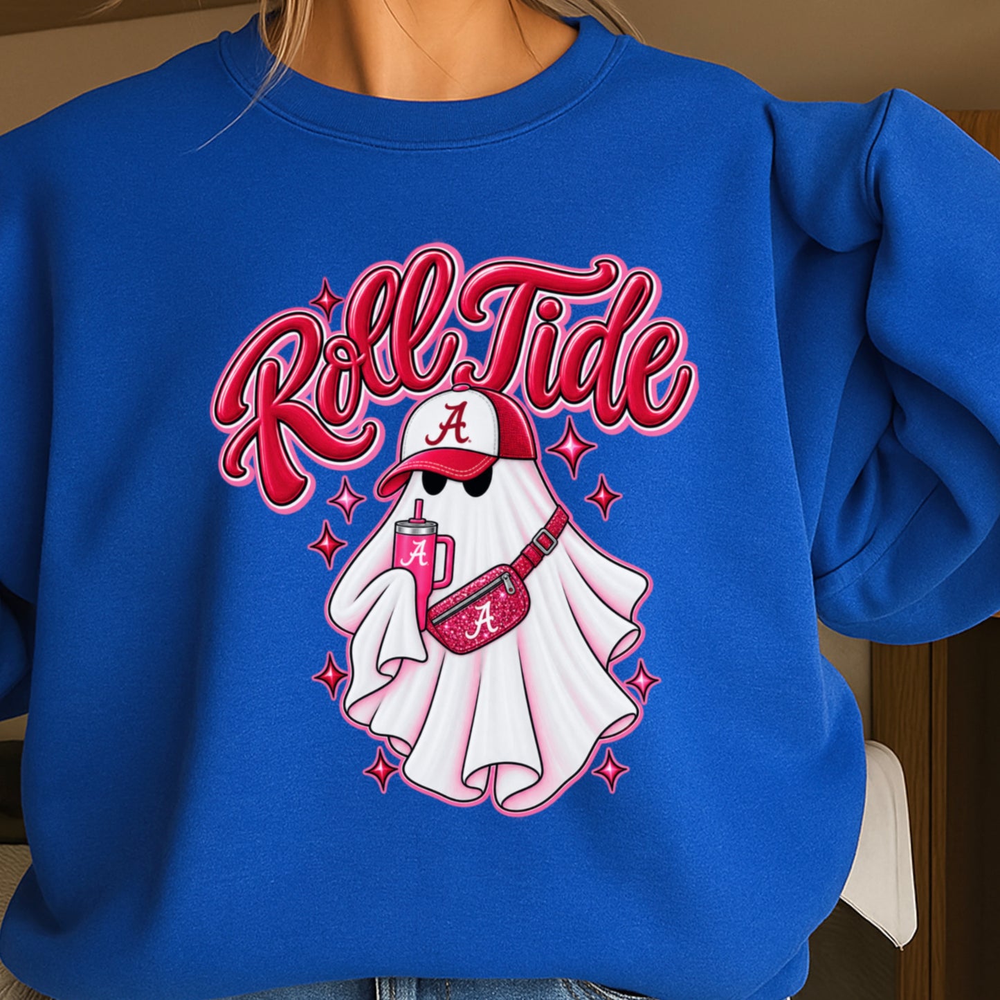 Alabama Halloween Ghost Crewneck Sweatshirt