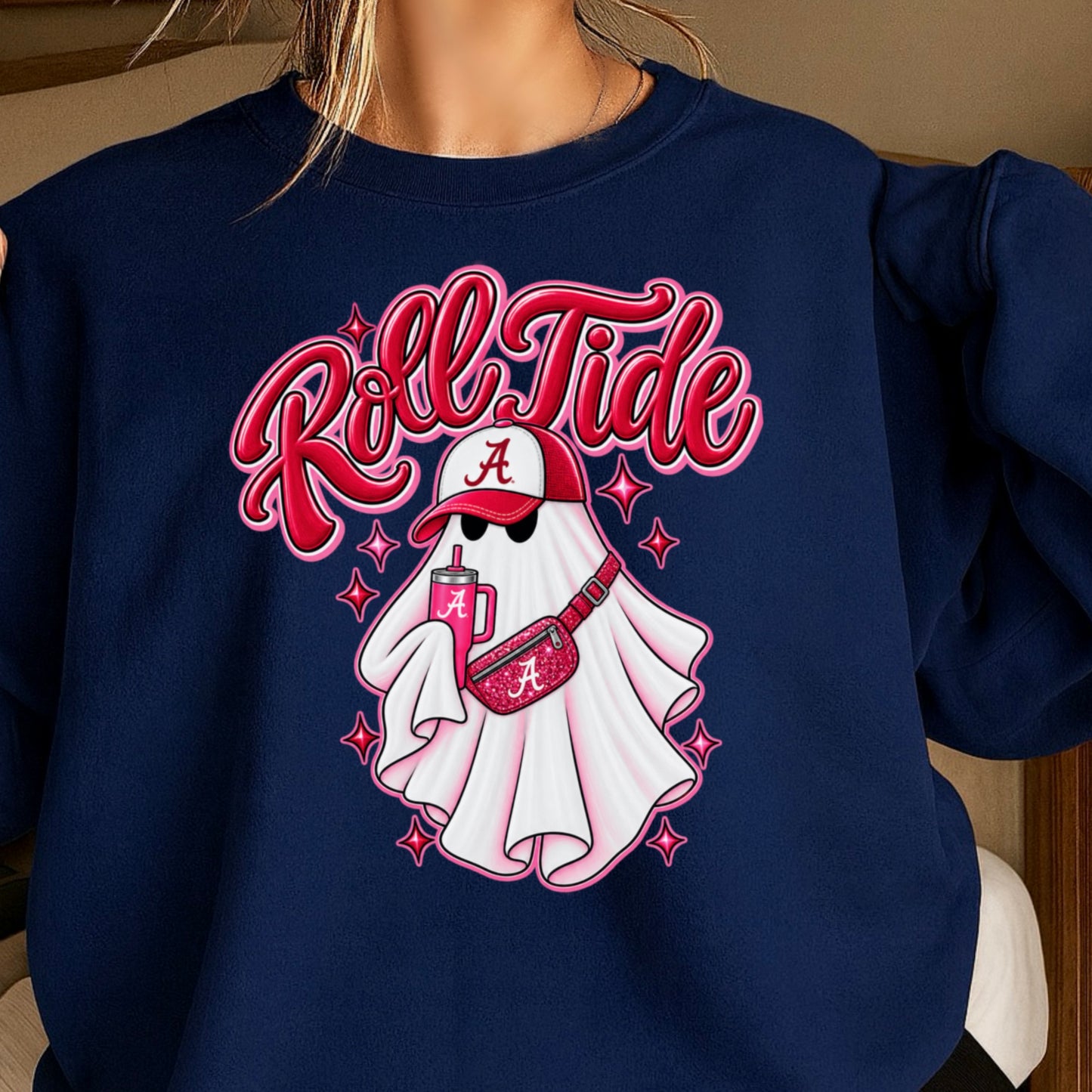 Alabama Halloween Ghost Crewneck Sweatshirt
