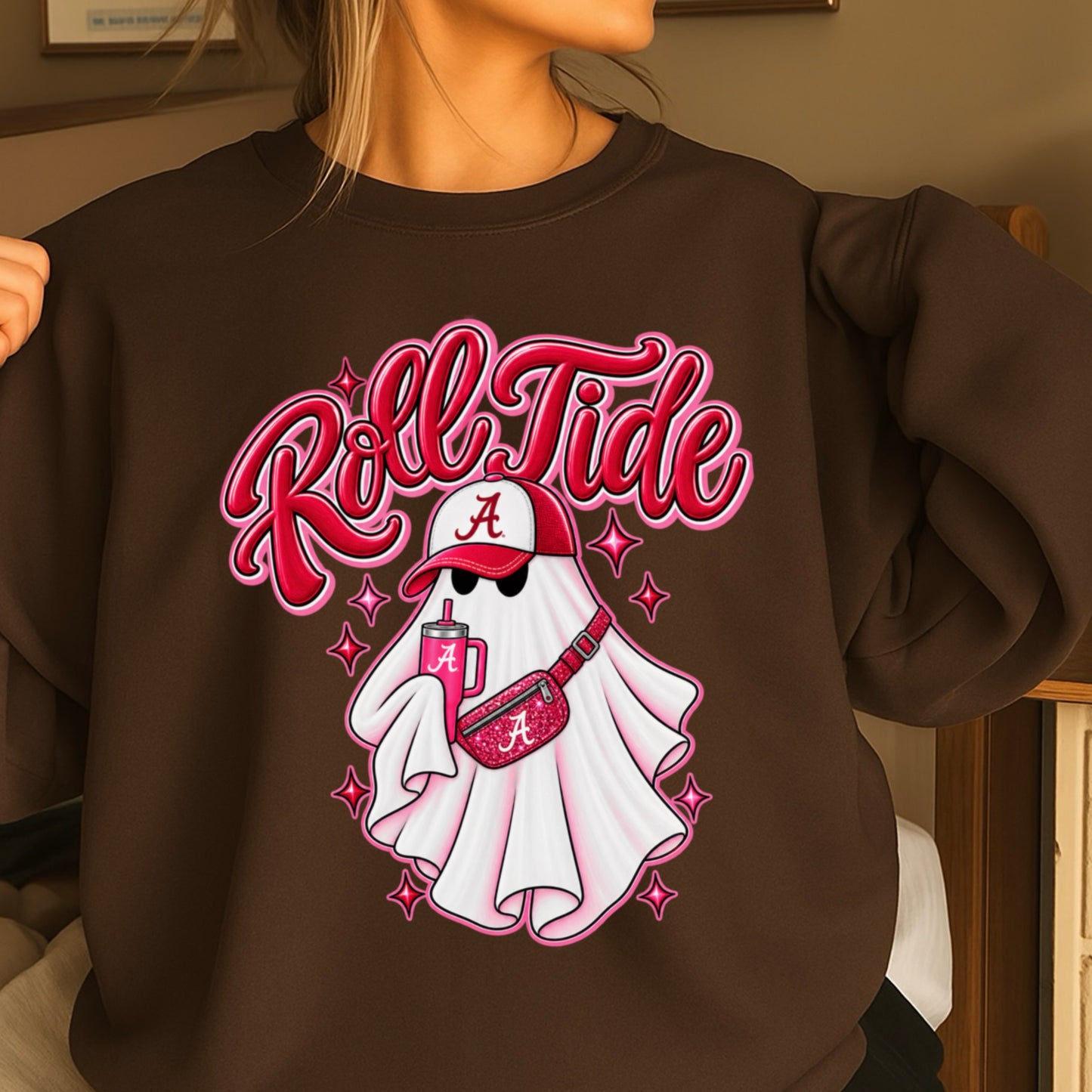 Alabama Halloween Ghost Crewneck Sweatshirt