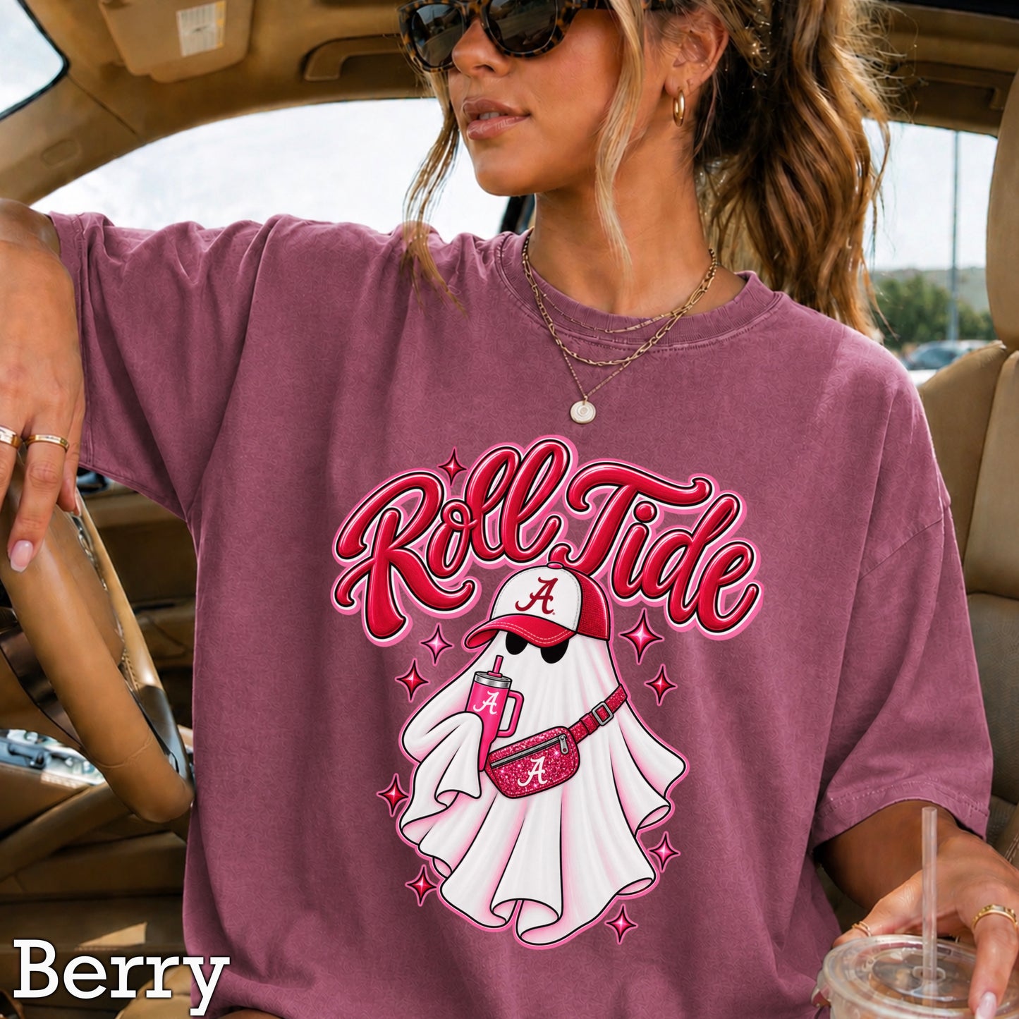 Alabama Halloween Ghost Comfort Color Graphic Tee