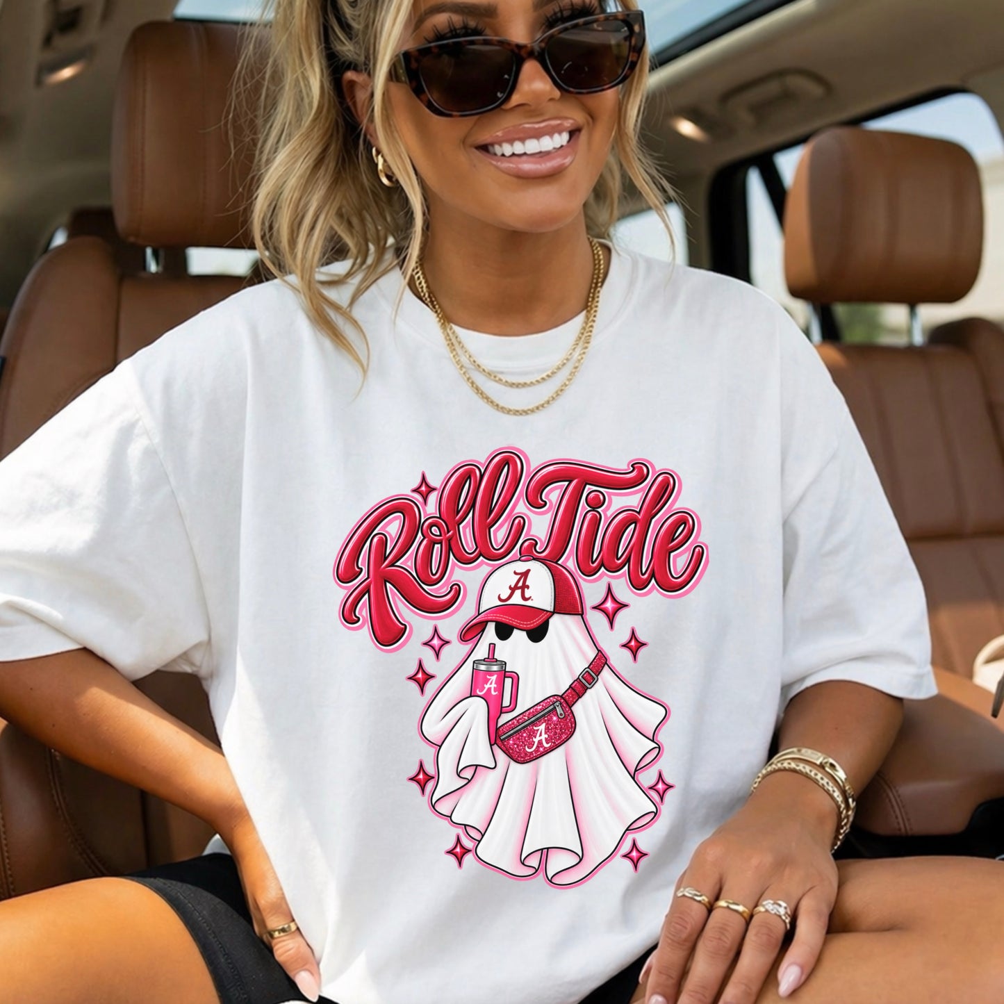Alabama Halloween Ghost Comfort Color Graphic Tee